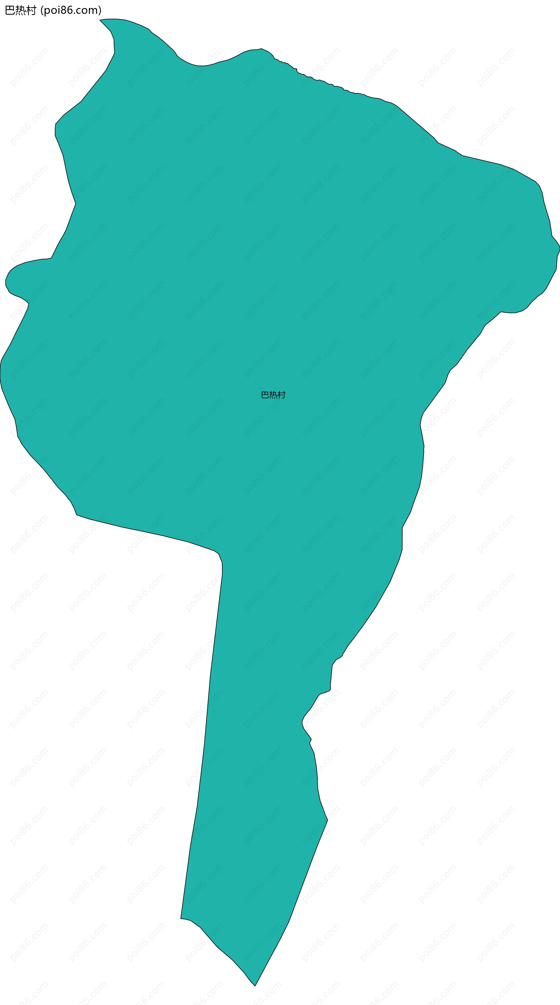 巴热村边界地图