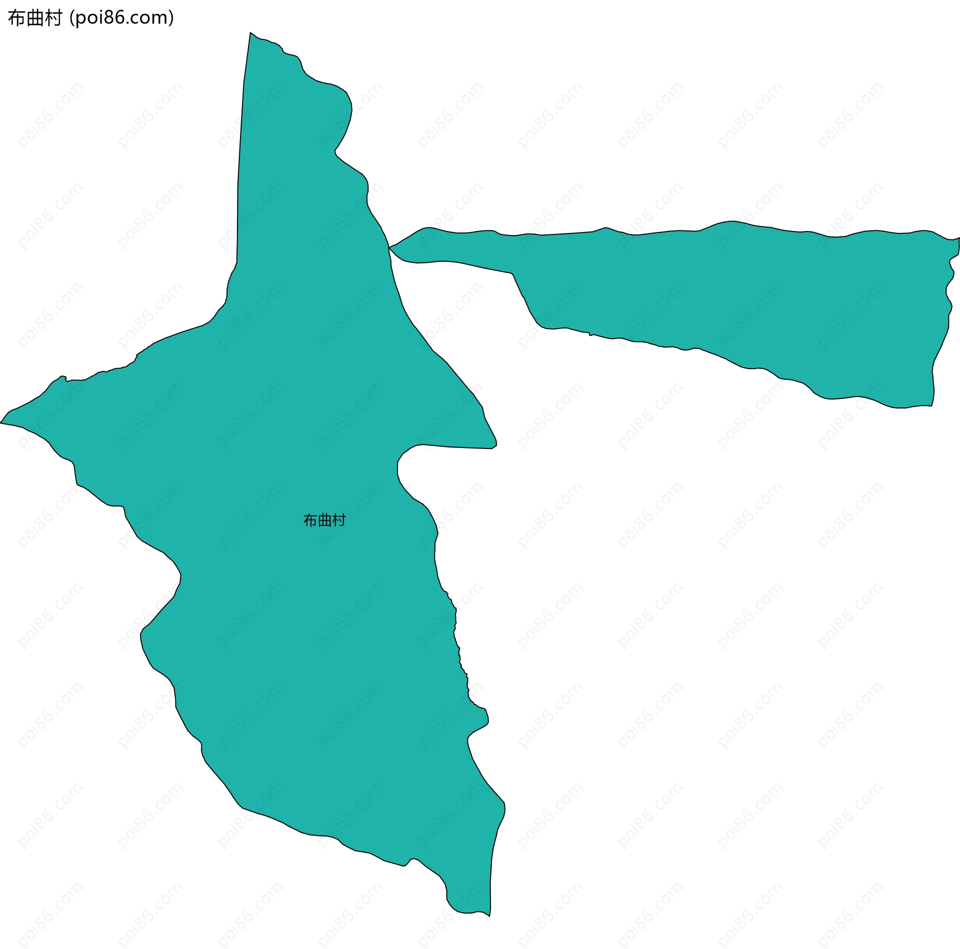 布曲村边界地图