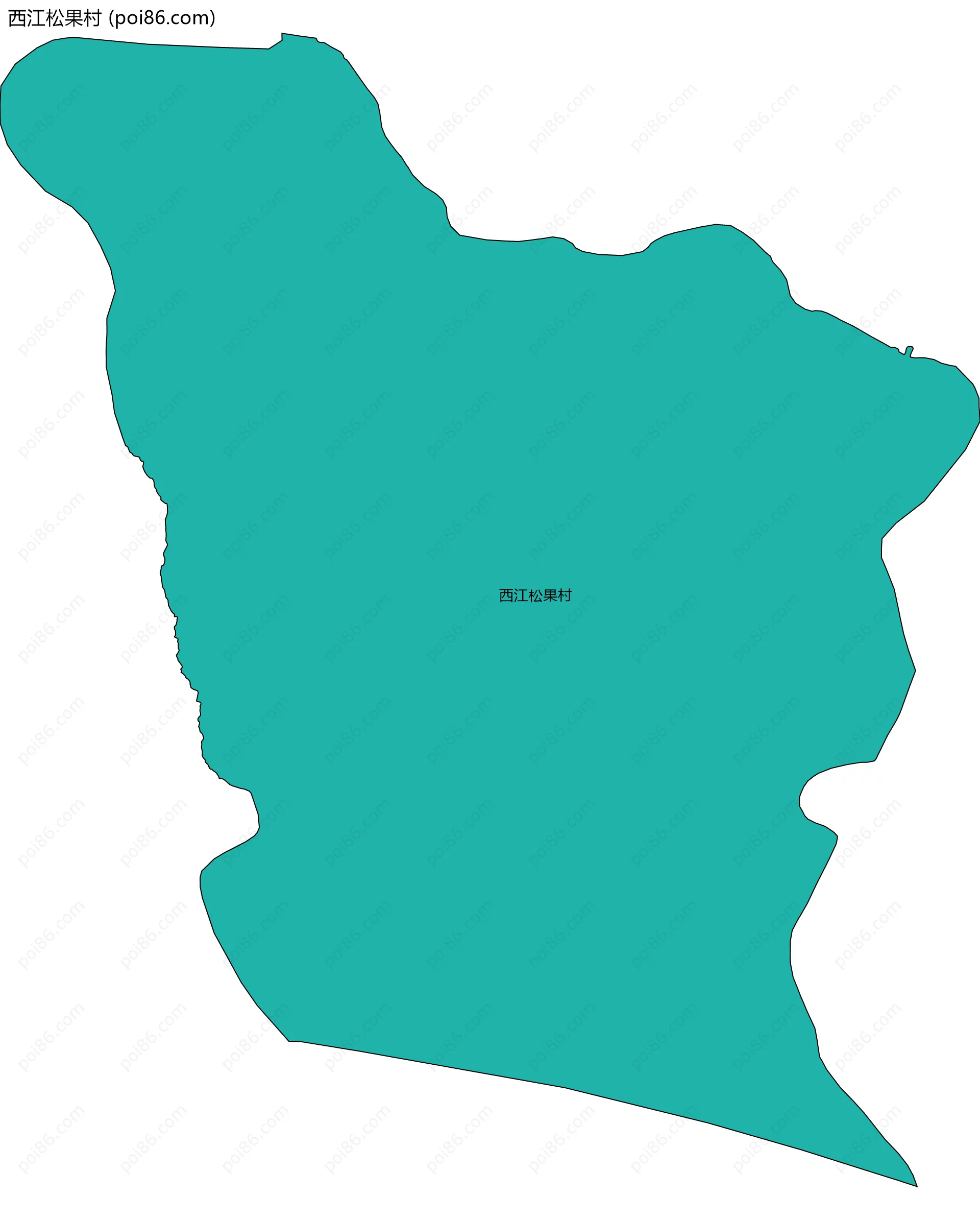 西江松果村边界地图