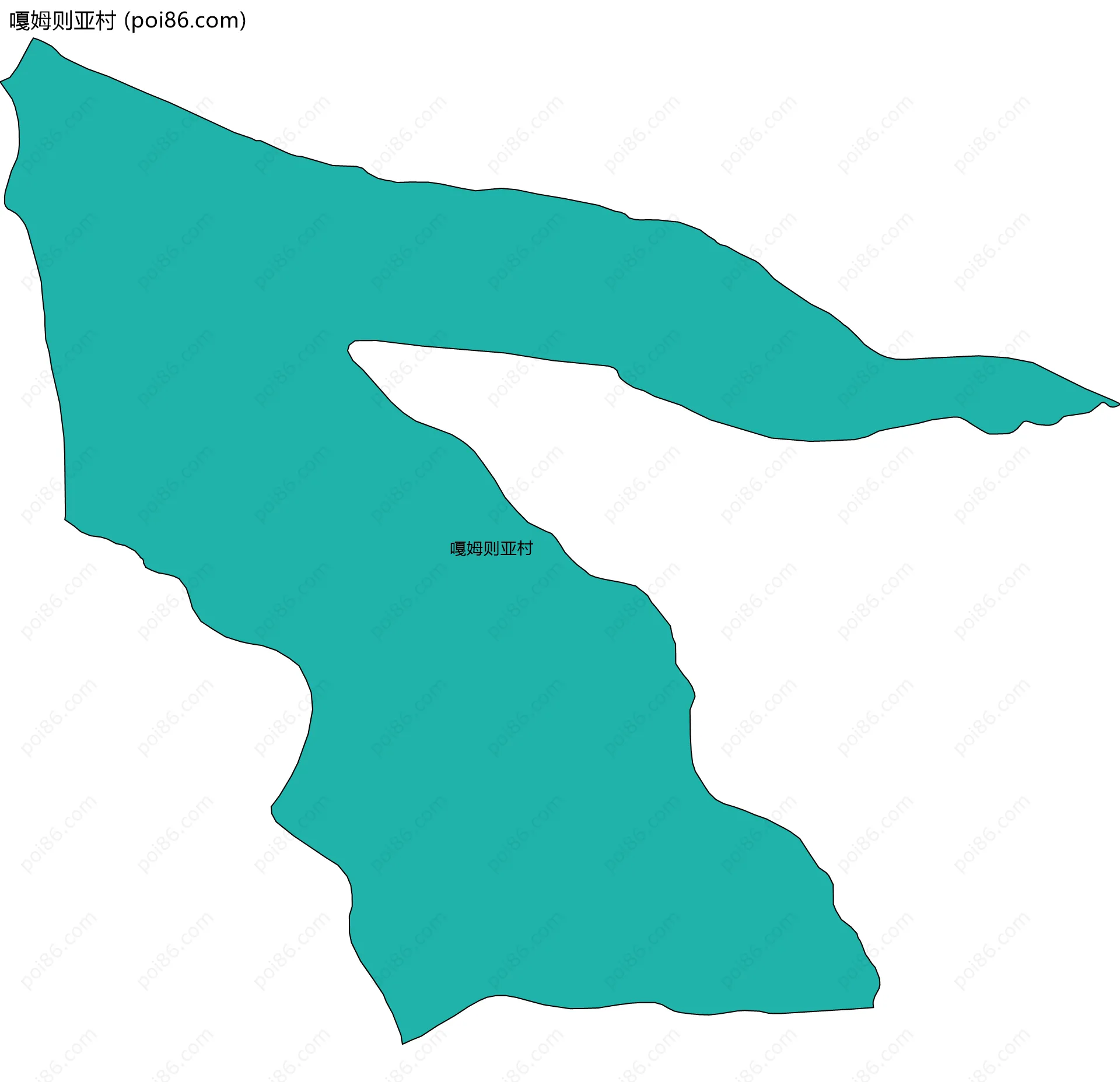 嘎姆则亚村边界地图