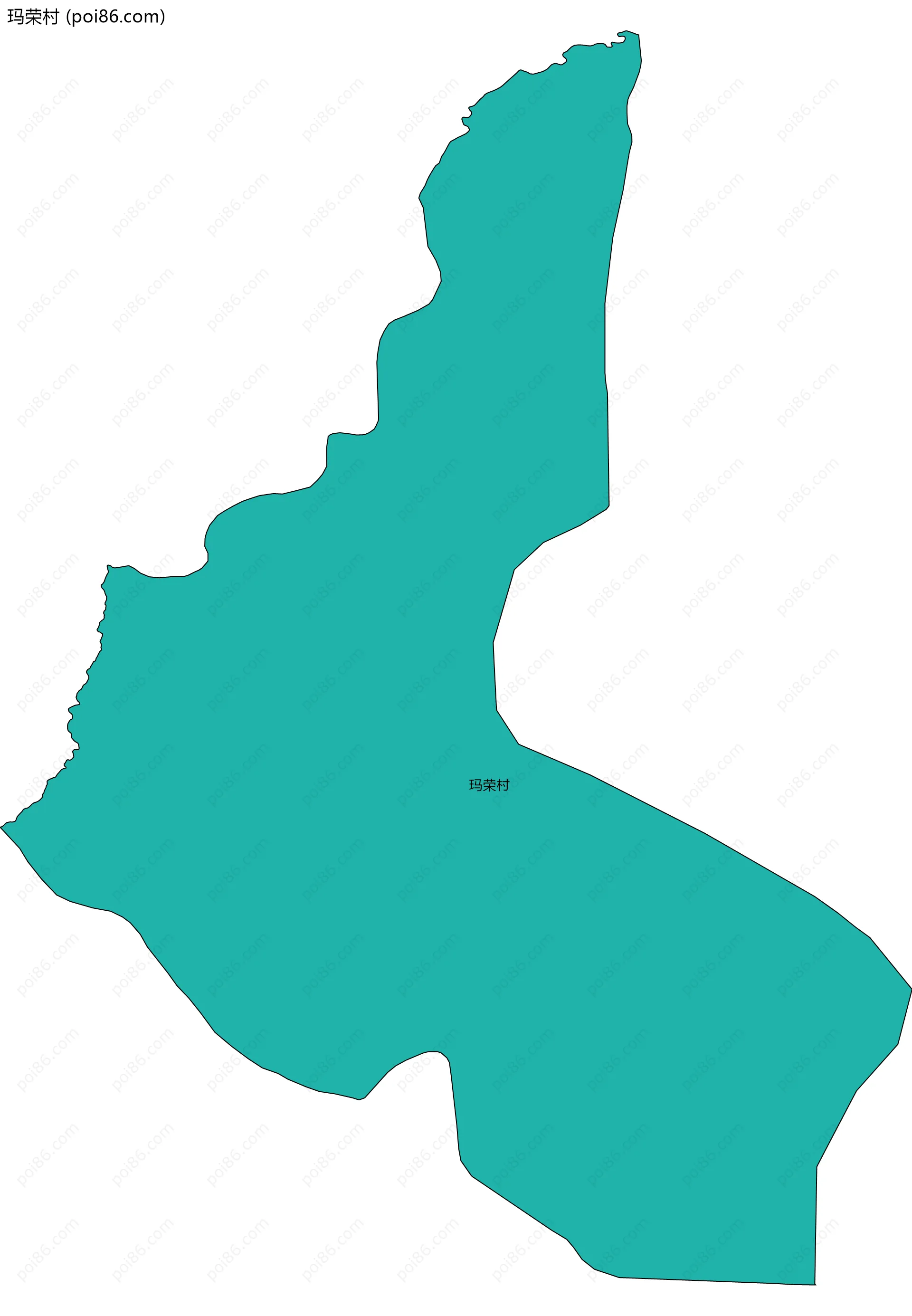 玛荣村边界地图