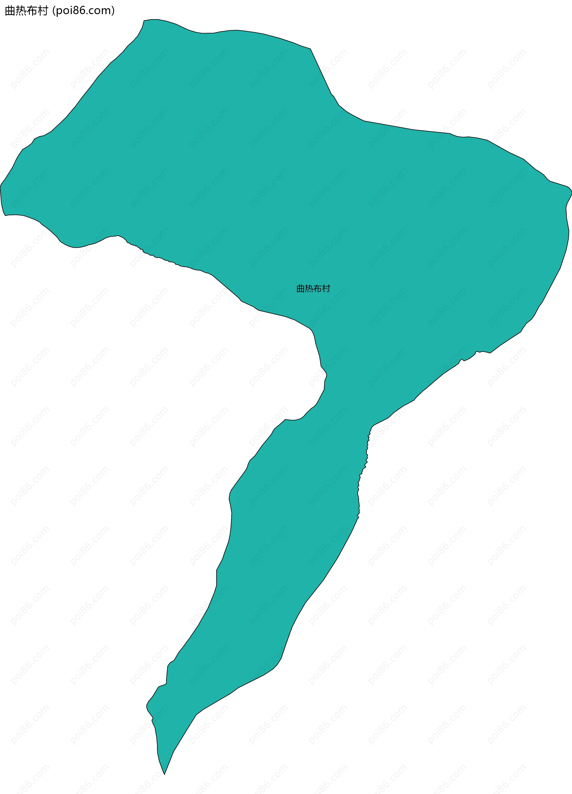 曲热布村边界地图