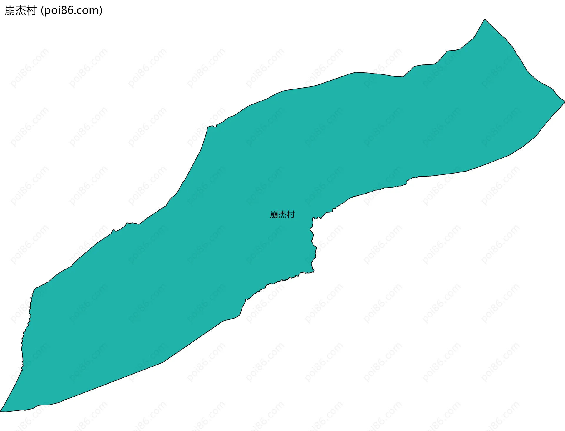 崩杰村边界地图