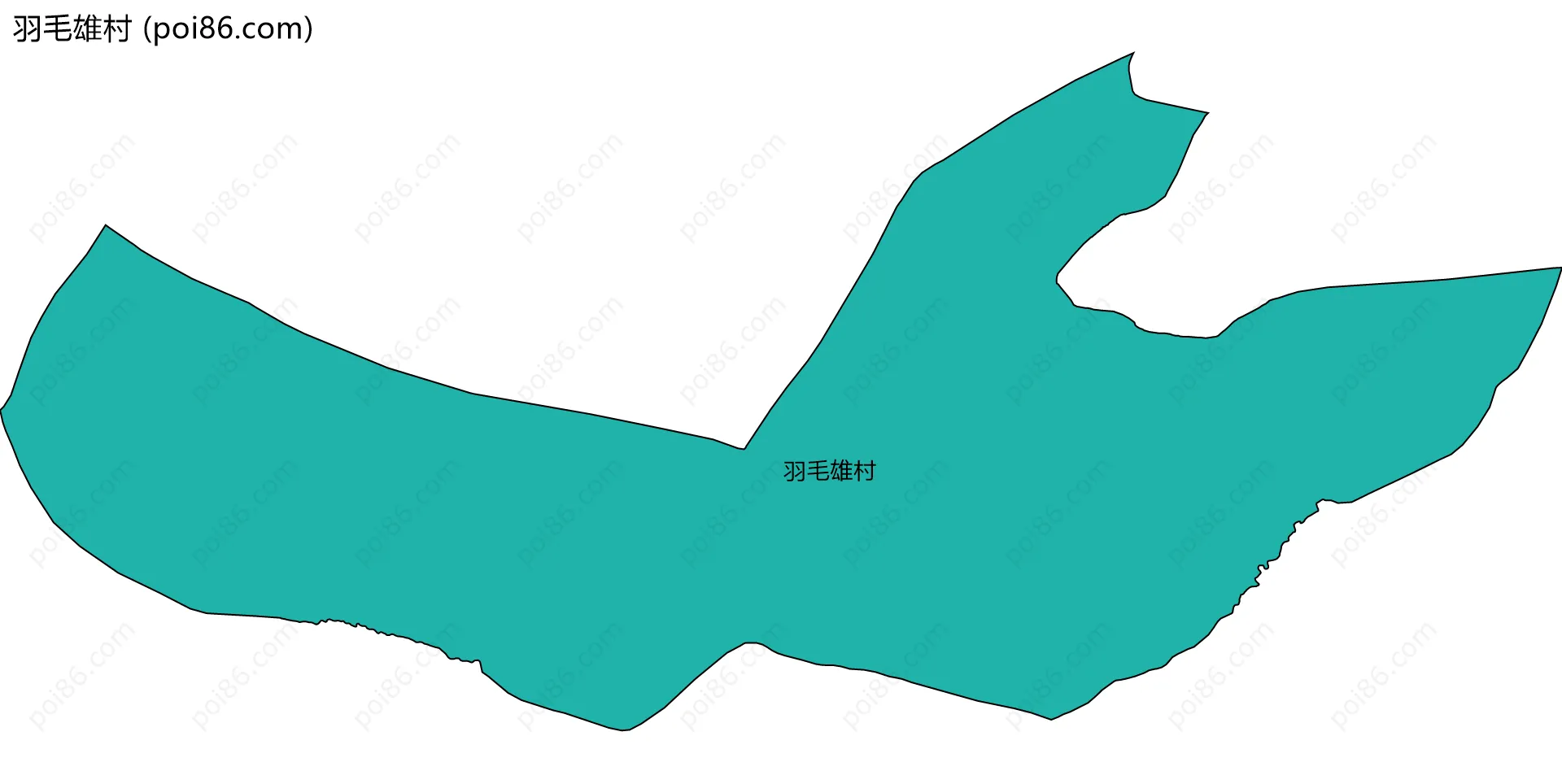 羽毛雄村边界地图