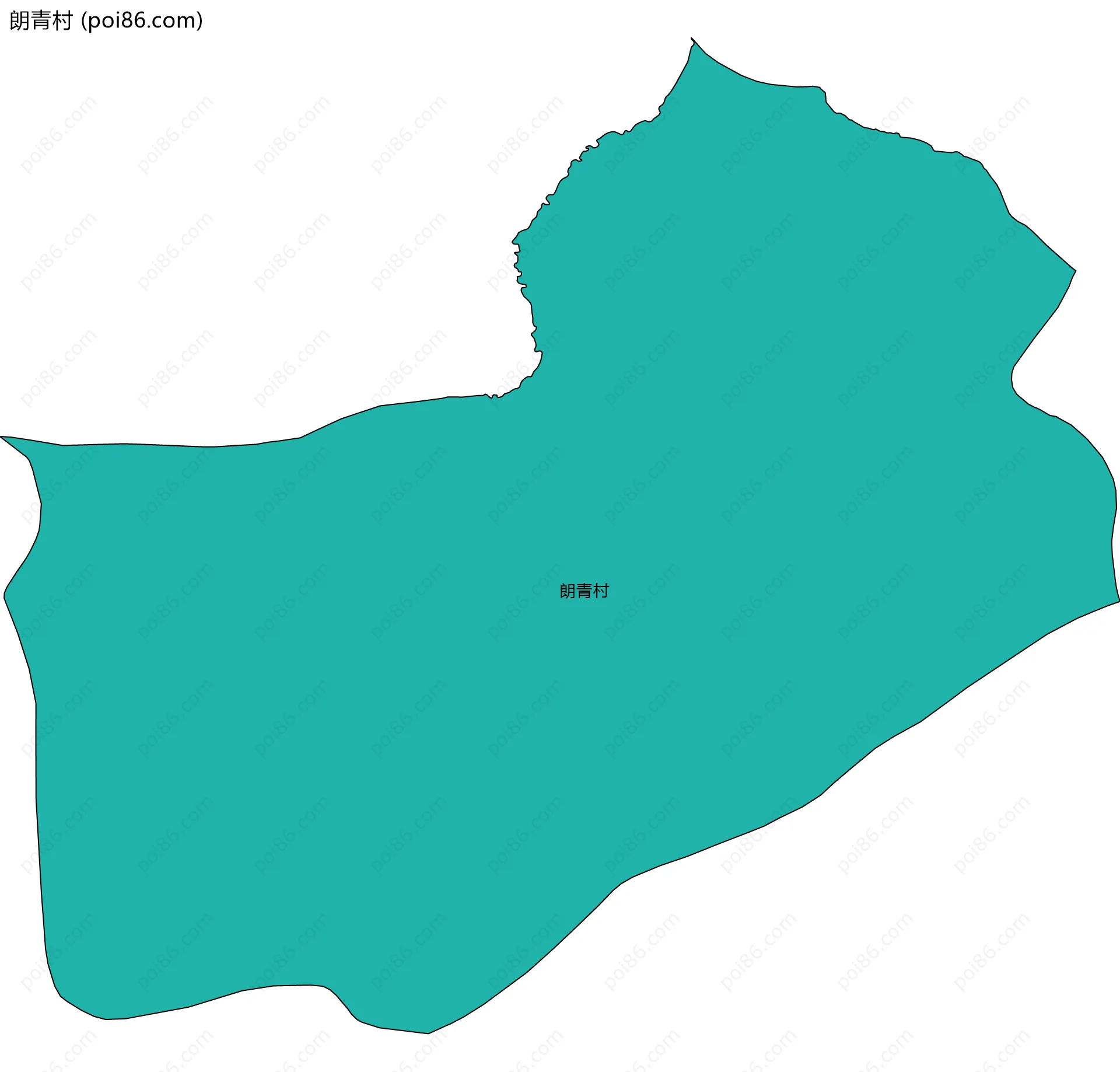朗青村边界地图