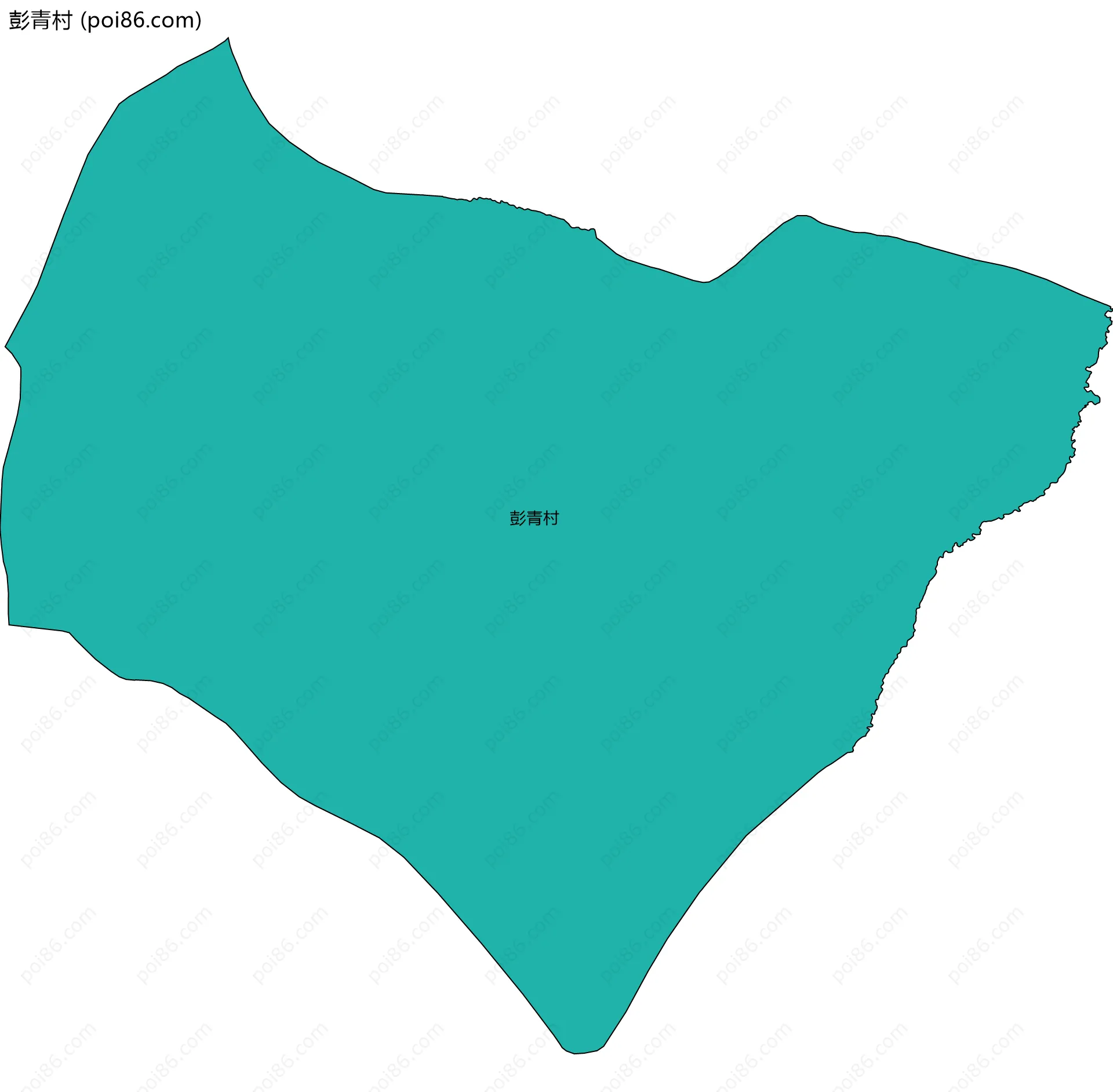 彭青村边界地图