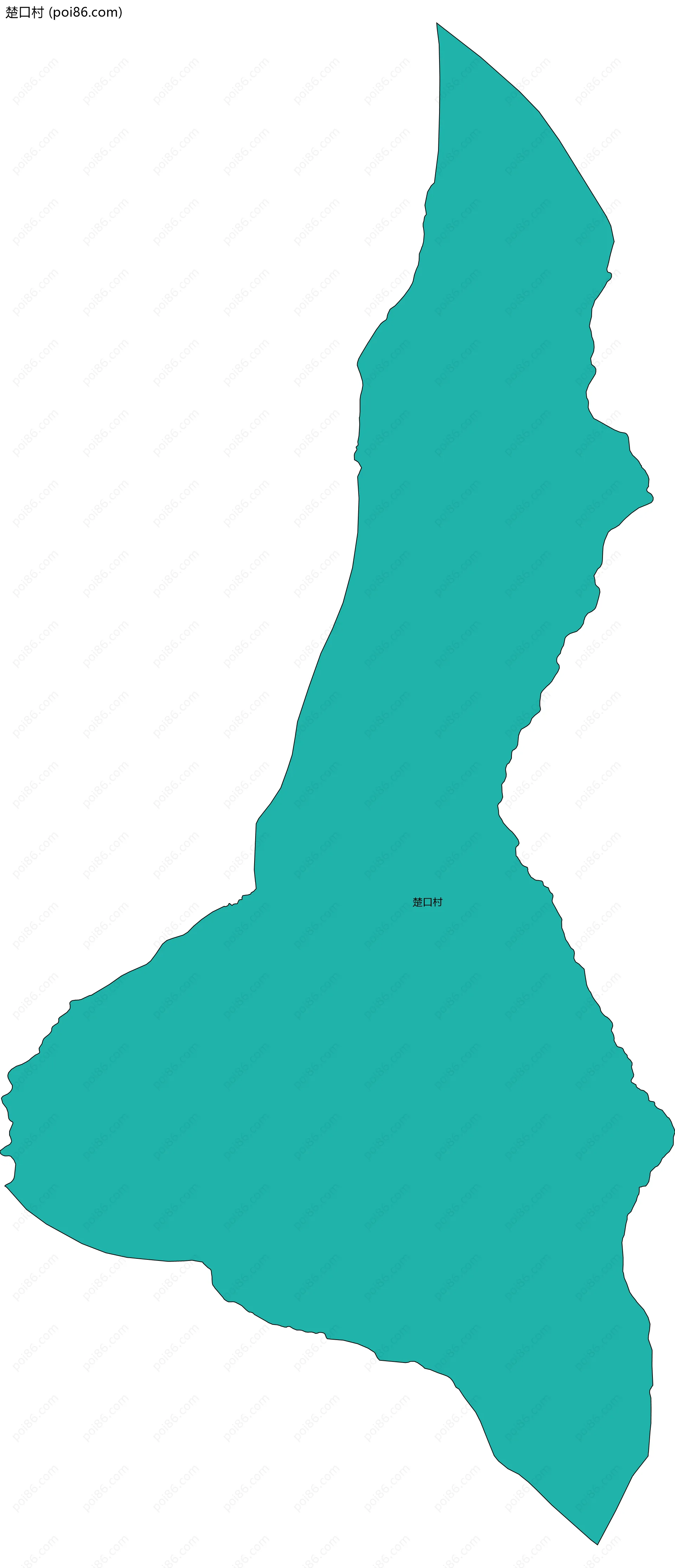 楚口村边界地图