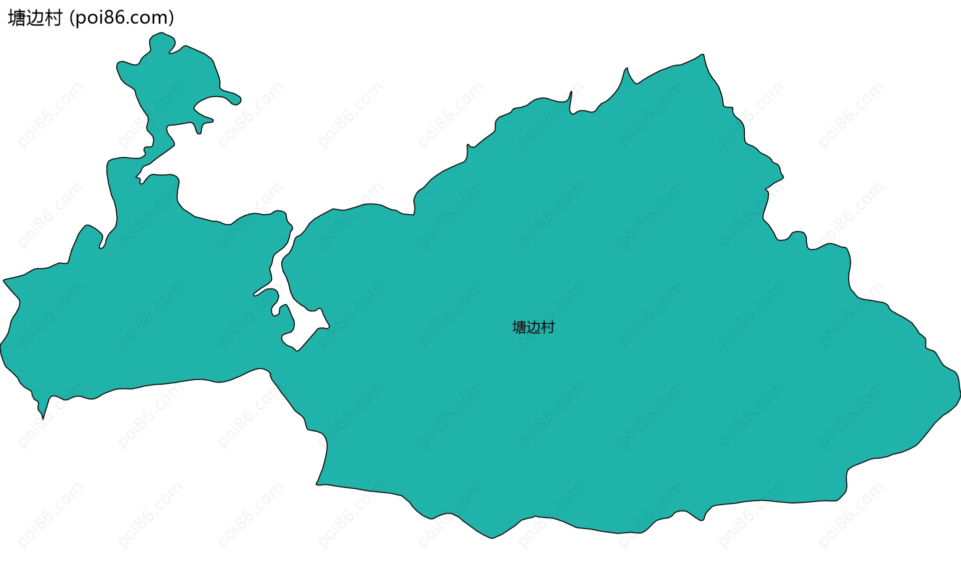 塘边村边界地图