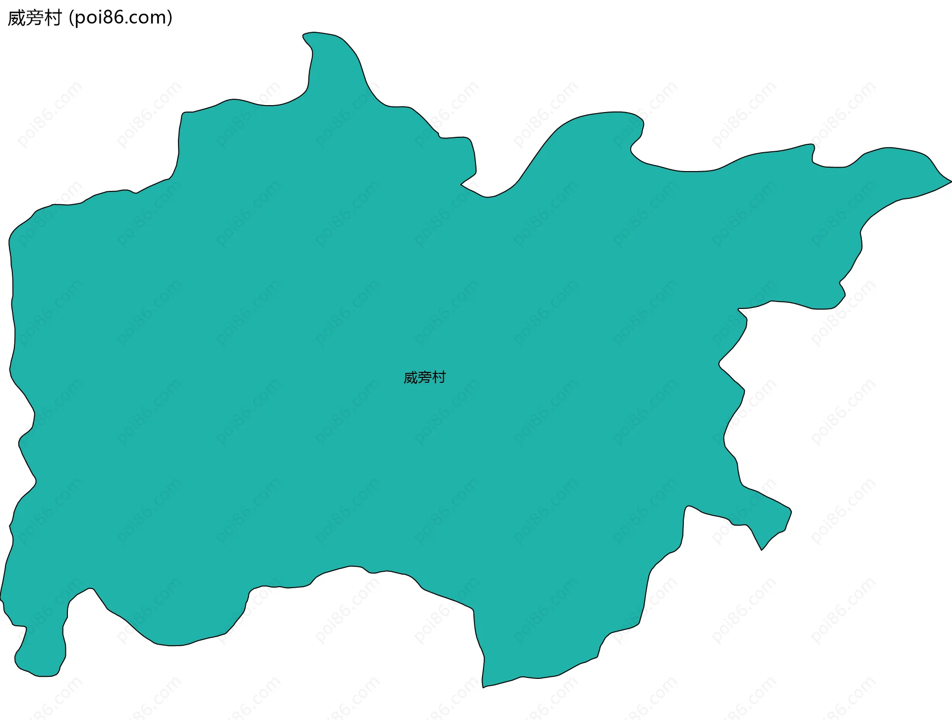 威旁村边界地图