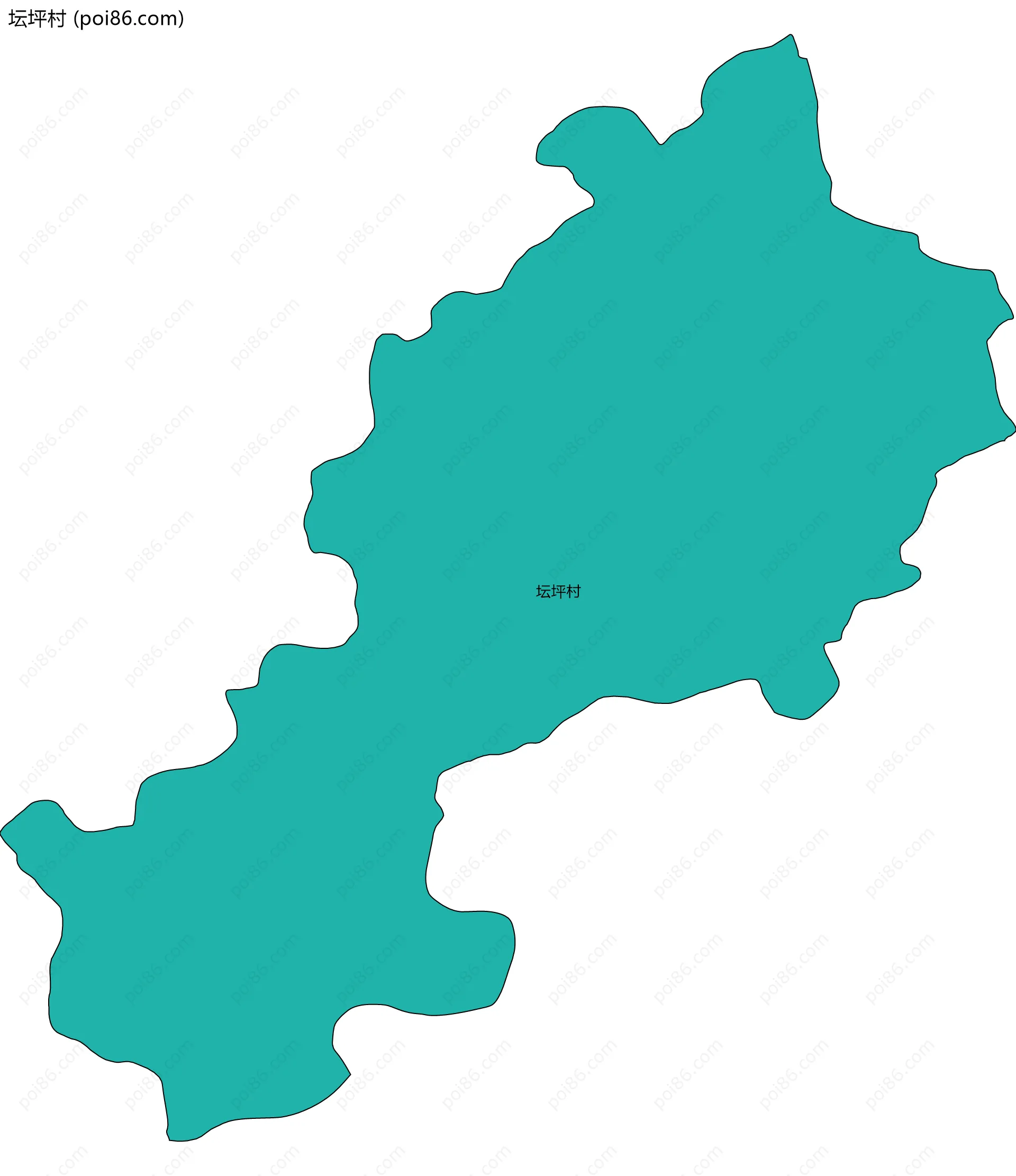 坛坪村边界地图