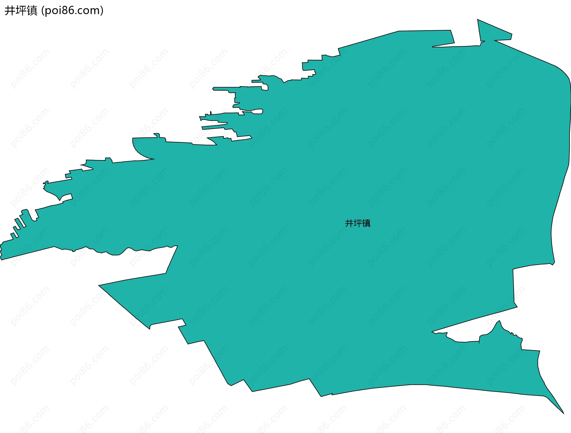 井坪镇边界地图