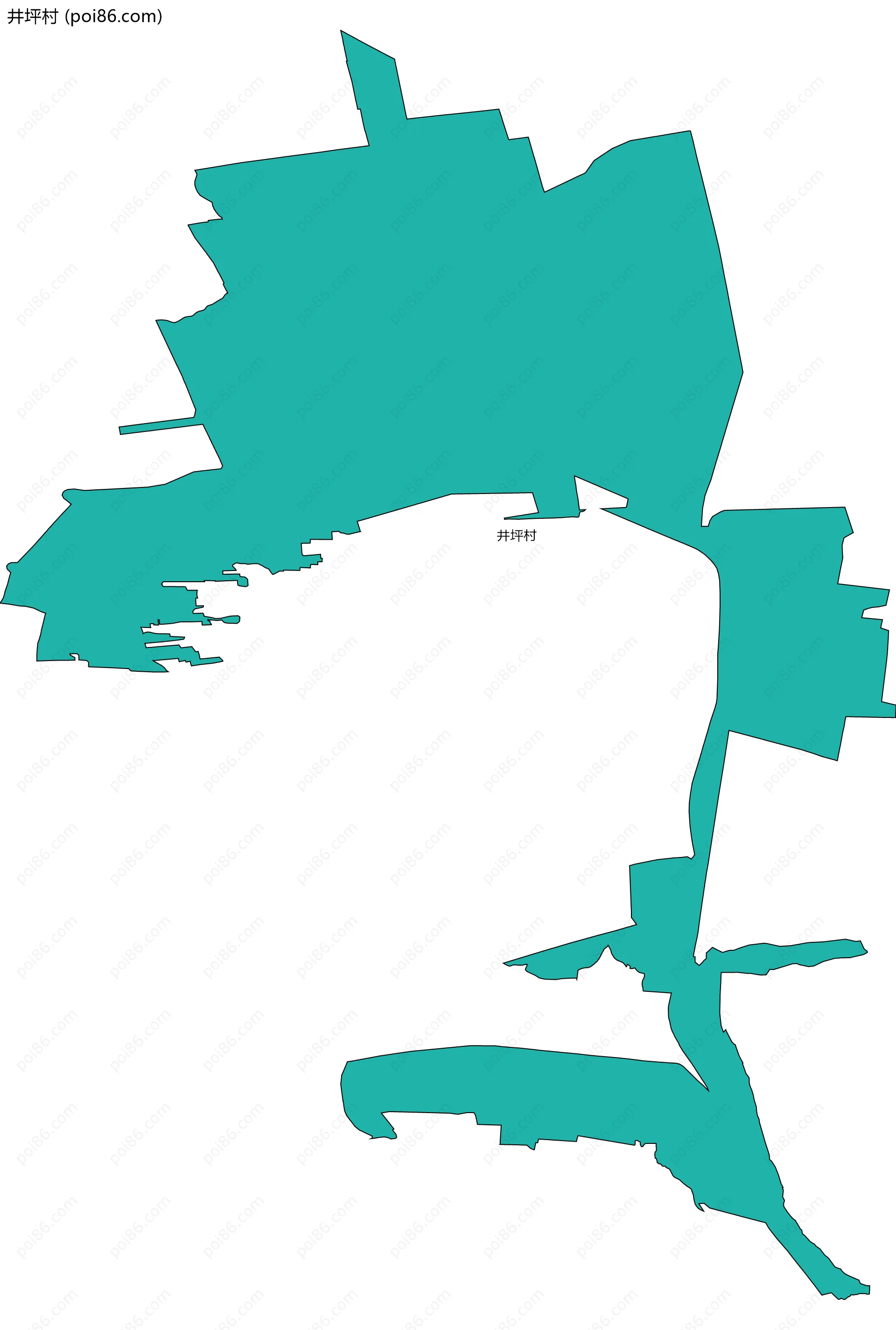 井坪村边界地图