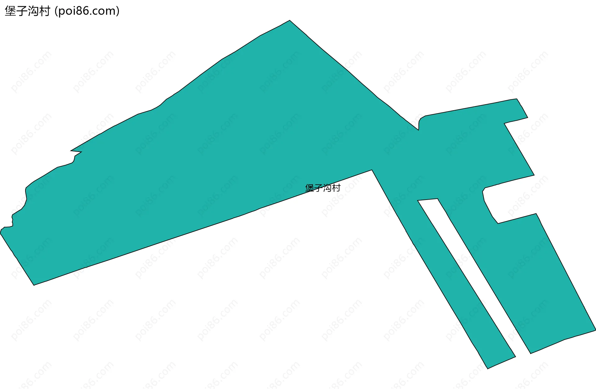 堡子沟村边界地图
