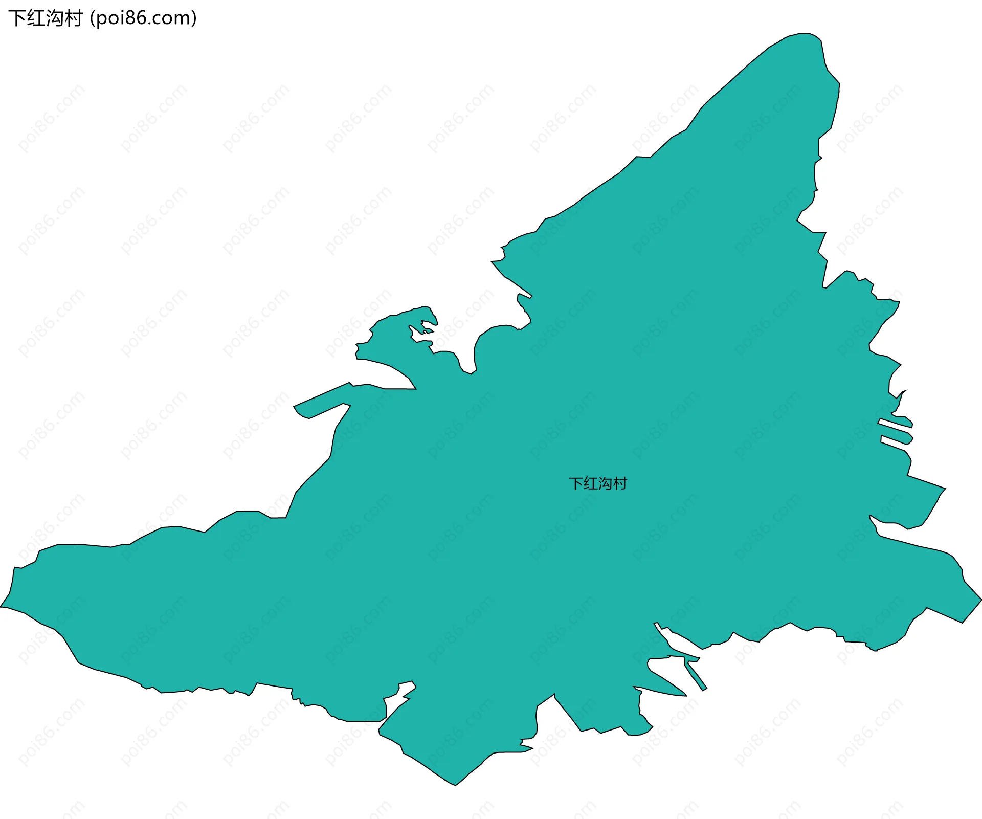 下红沟村边界地图