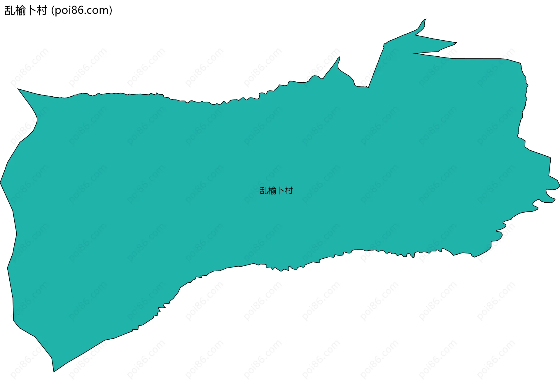 乱榆卜村边界地图