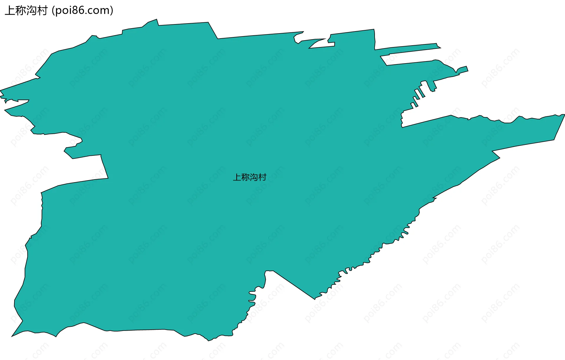 上称沟村边界地图