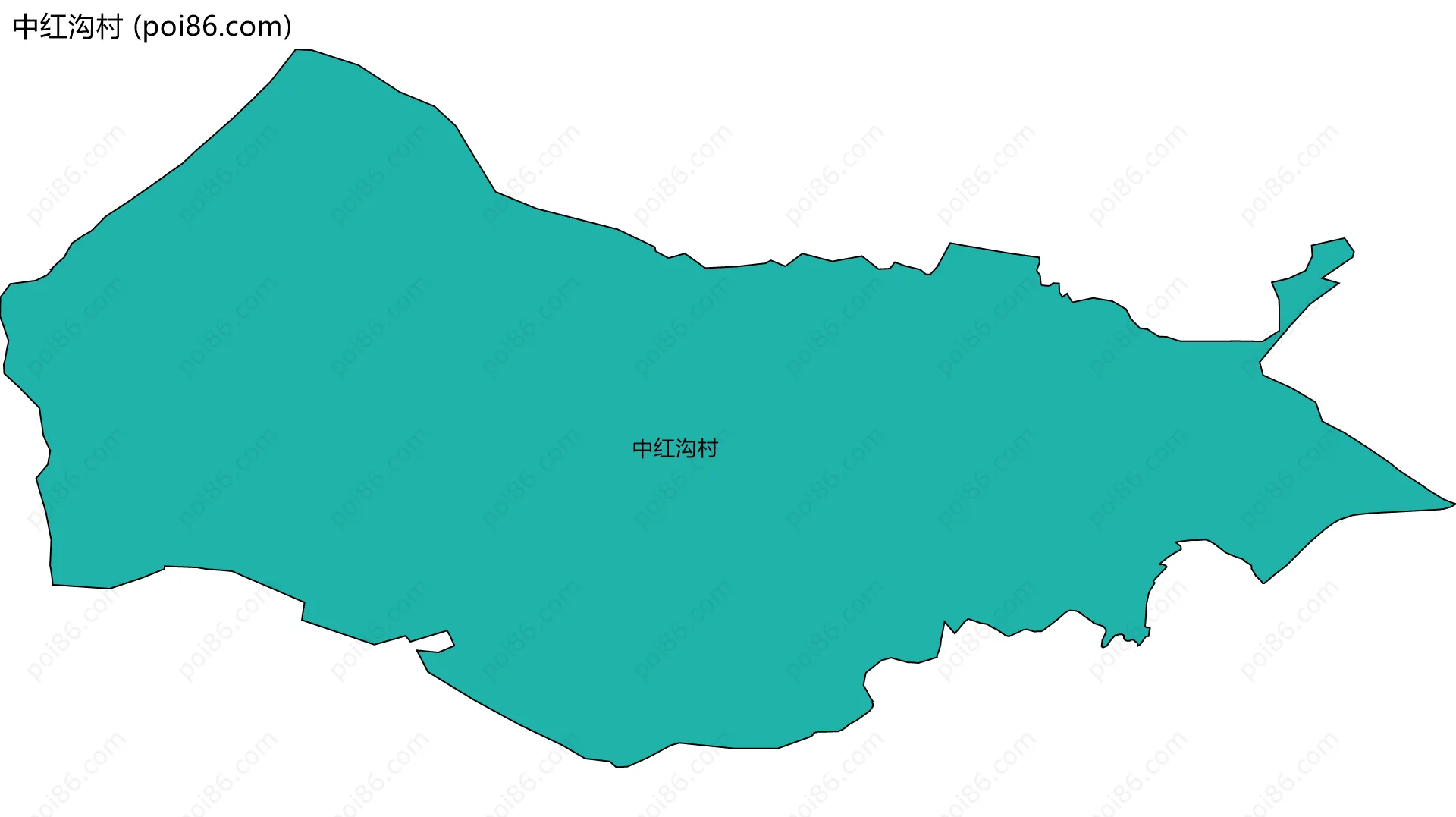 中红沟村边界地图