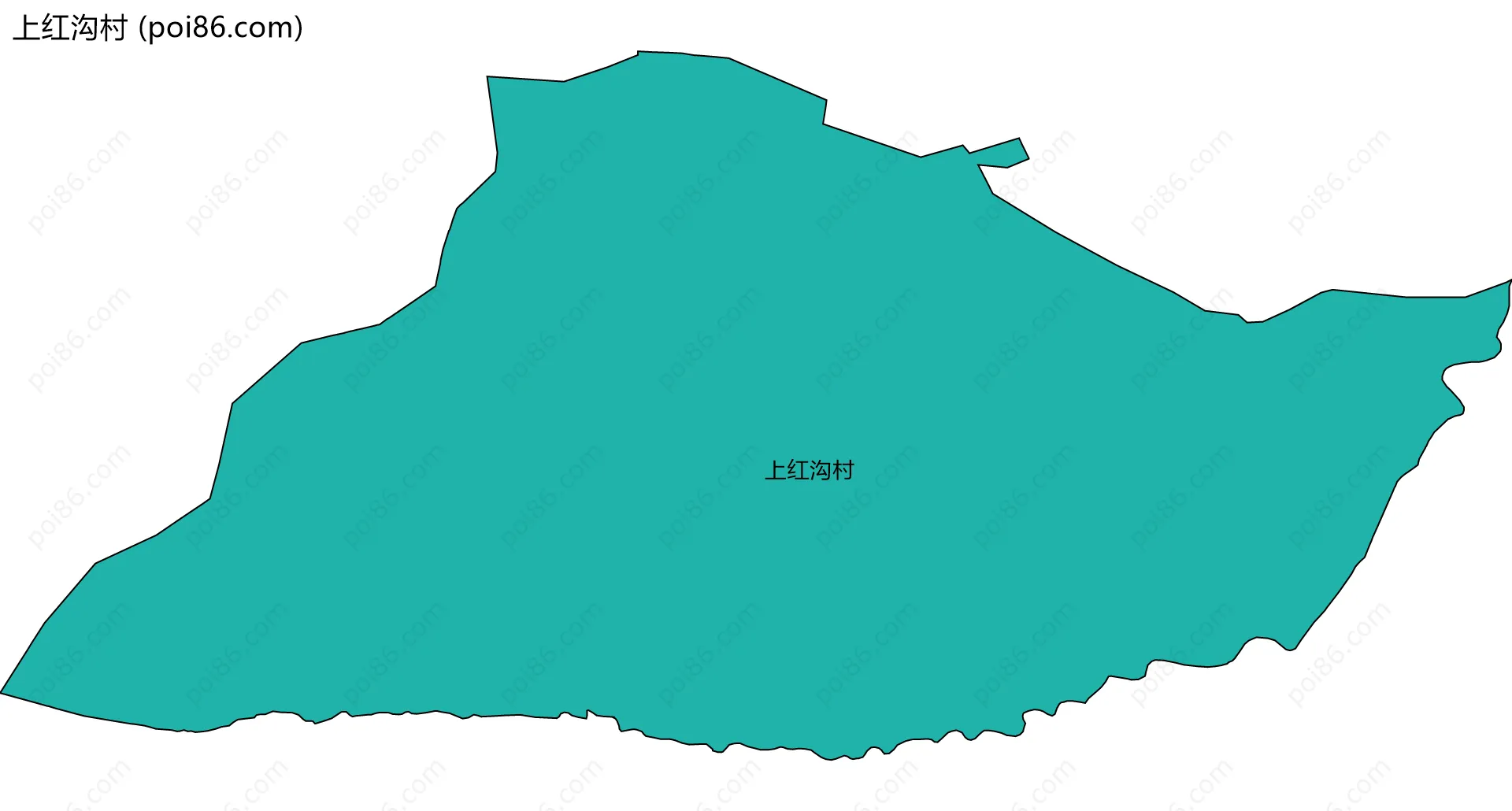 上红沟村边界地图