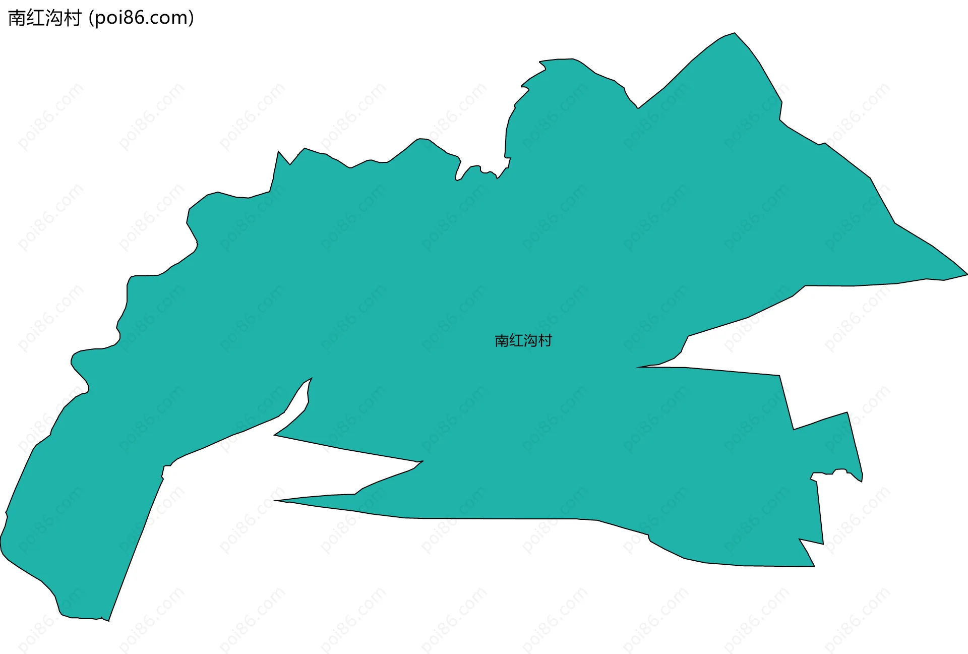 南红沟村边界地图