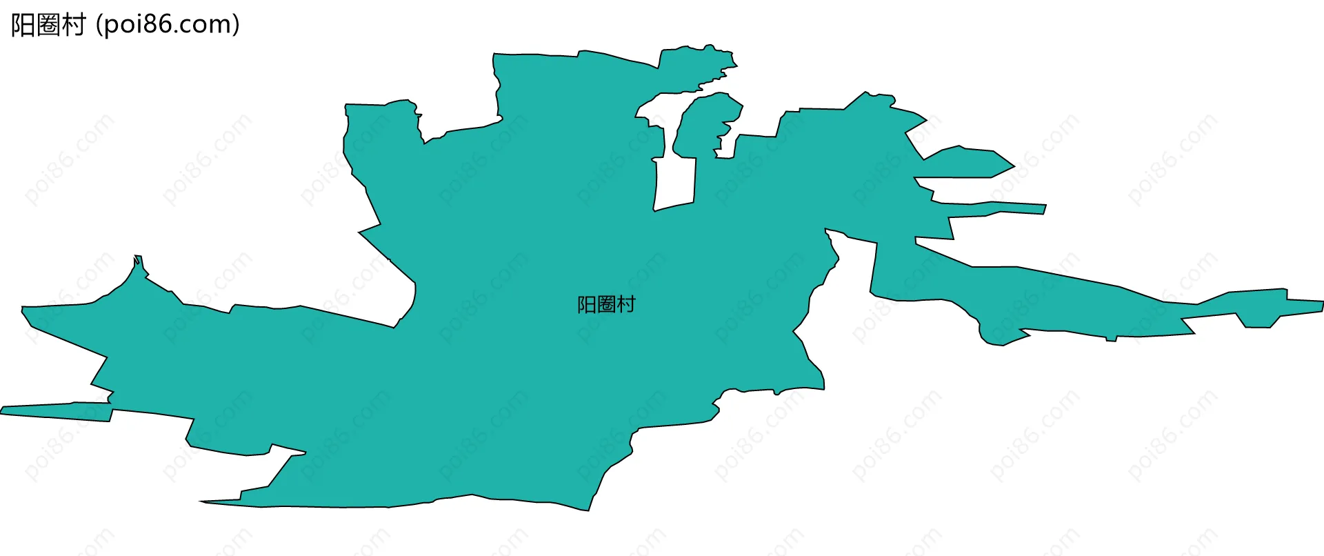 阳圈村边界地图