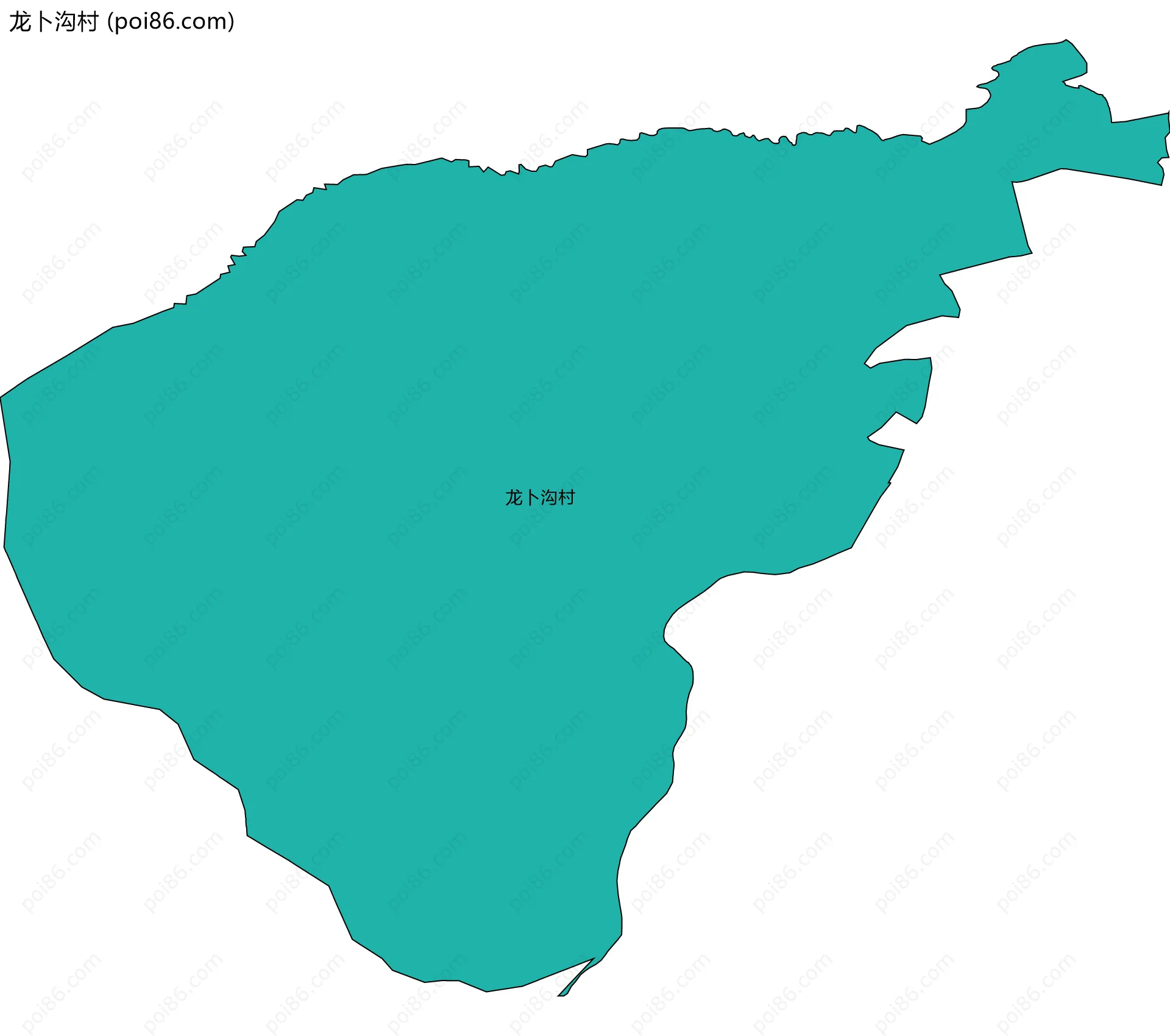 龙卜沟村边界地图