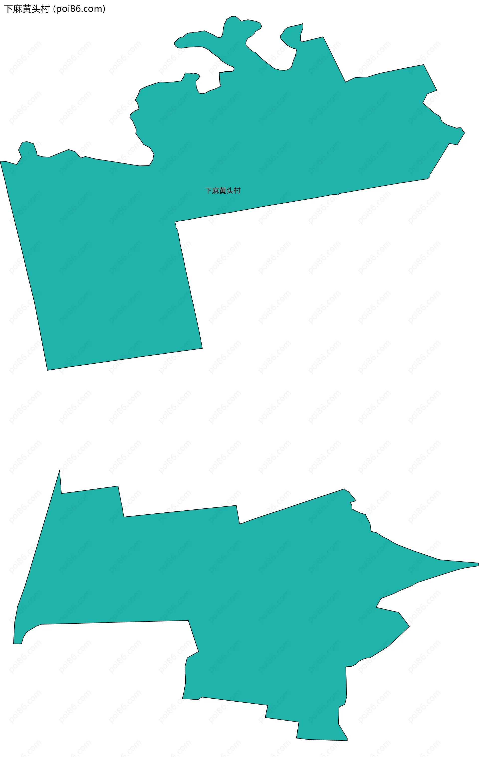 下麻黄头村边界地图