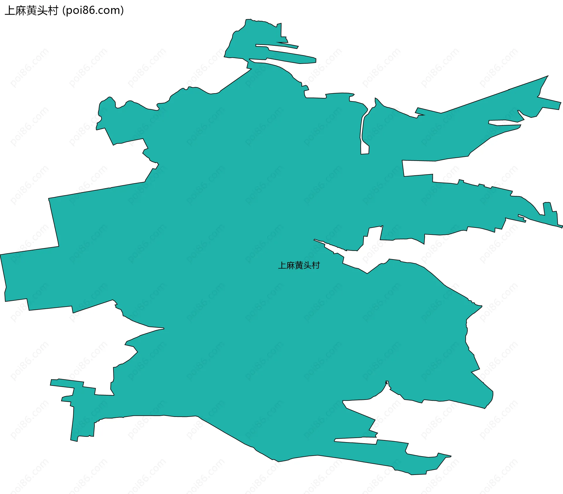 上麻黄头村边界地图