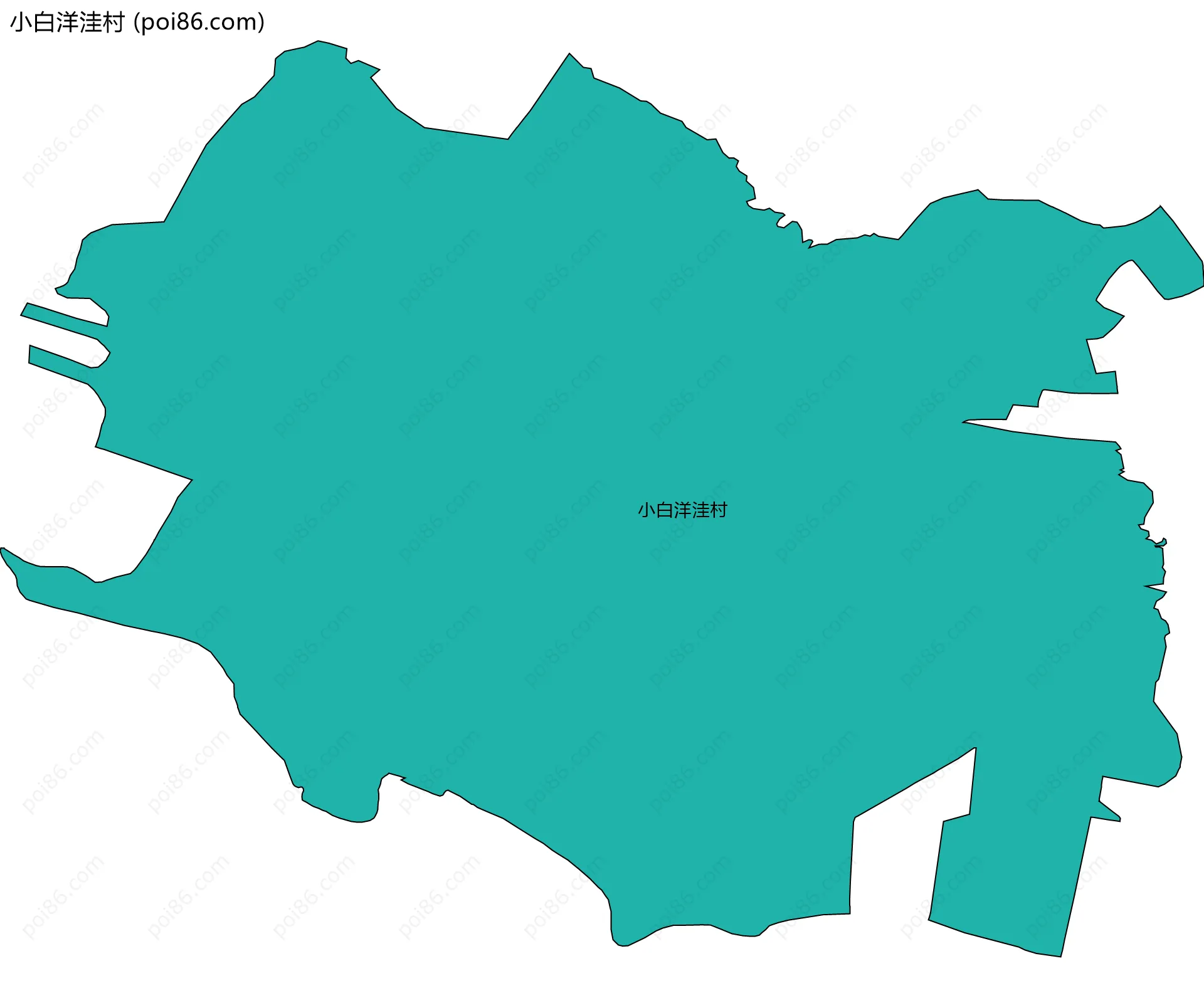 小白洋洼村边界地图