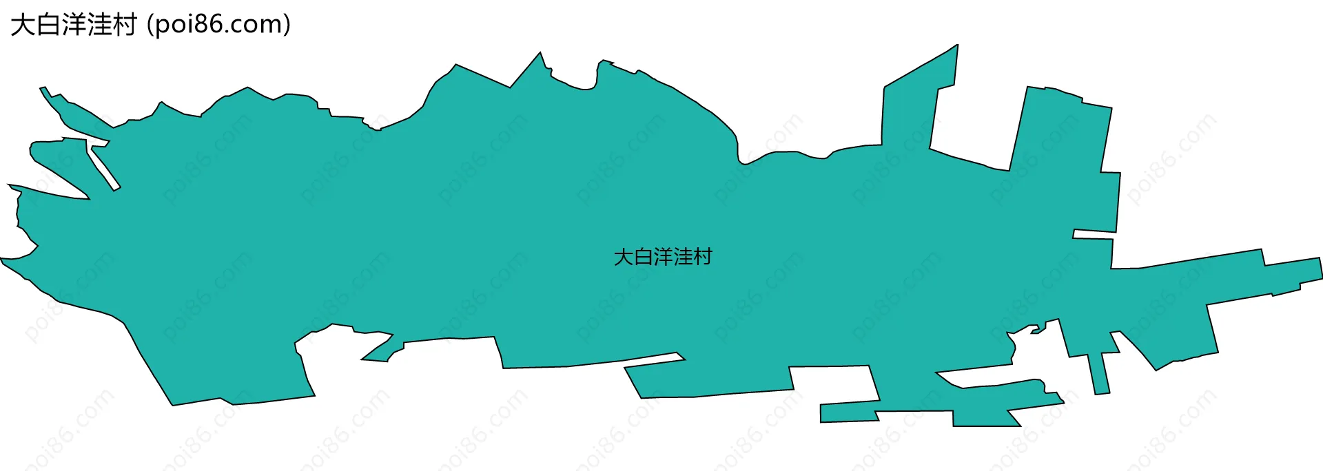 大白洋洼村边界地图