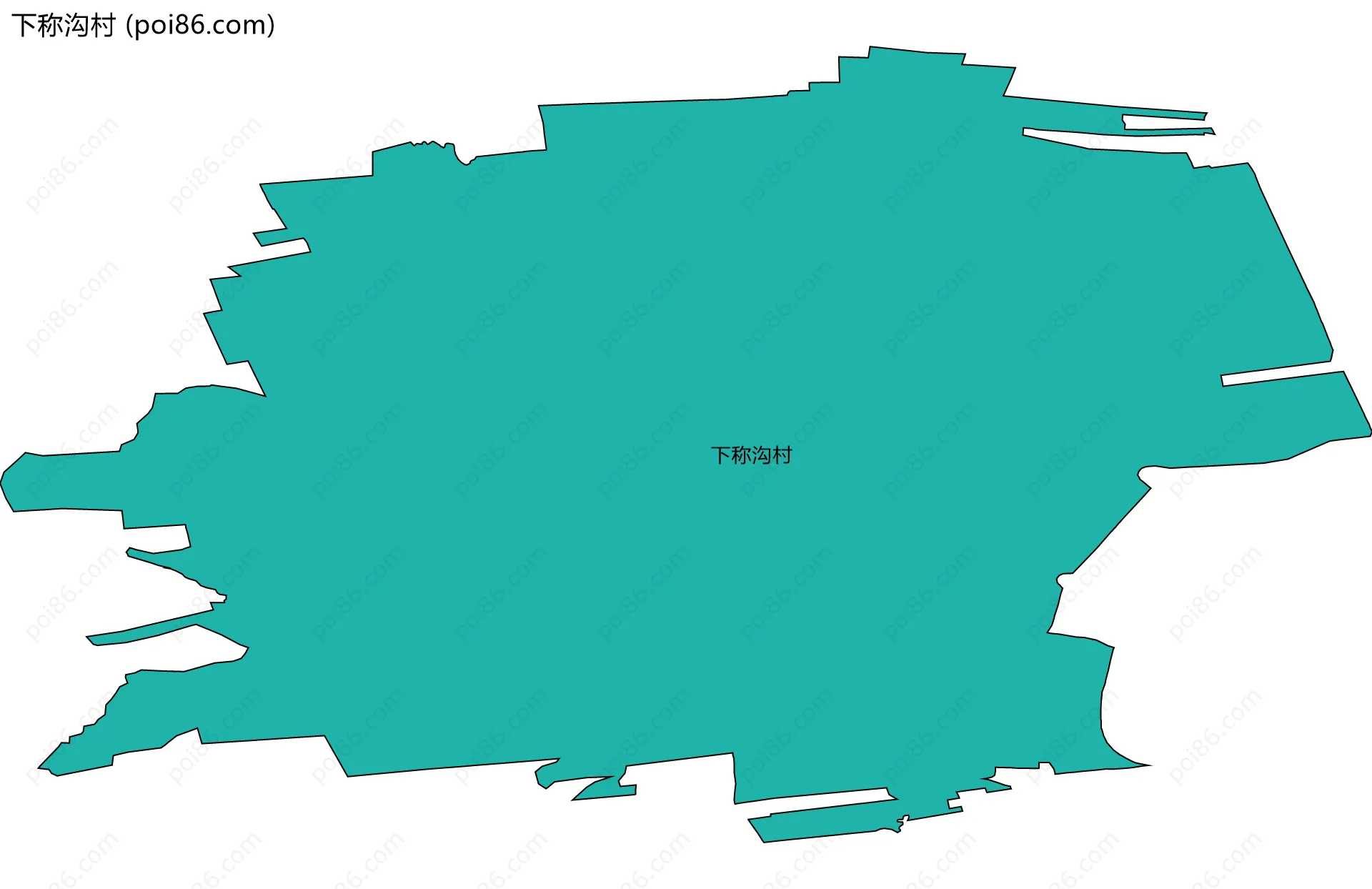 下称沟村边界地图