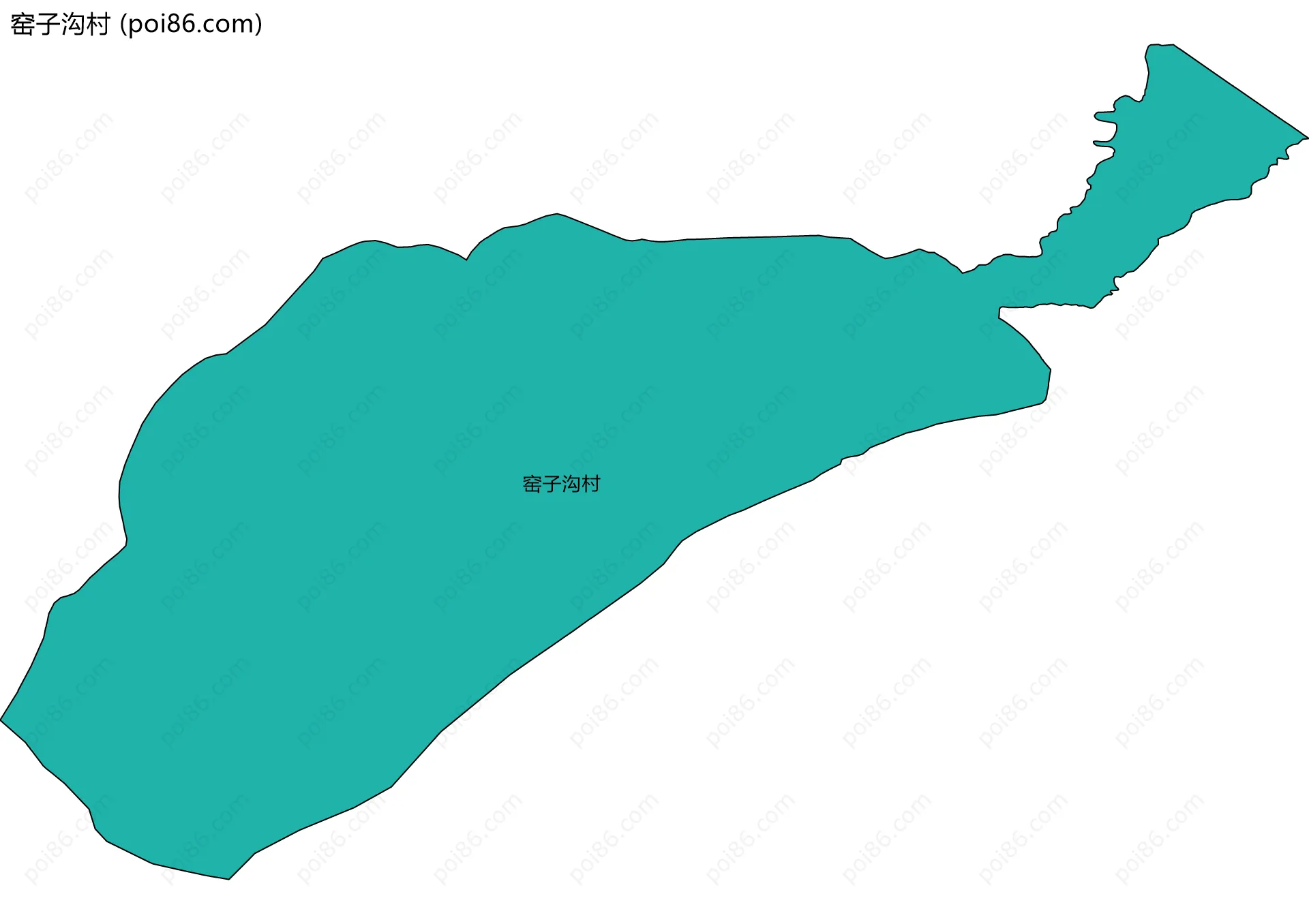 窑子沟村边界地图