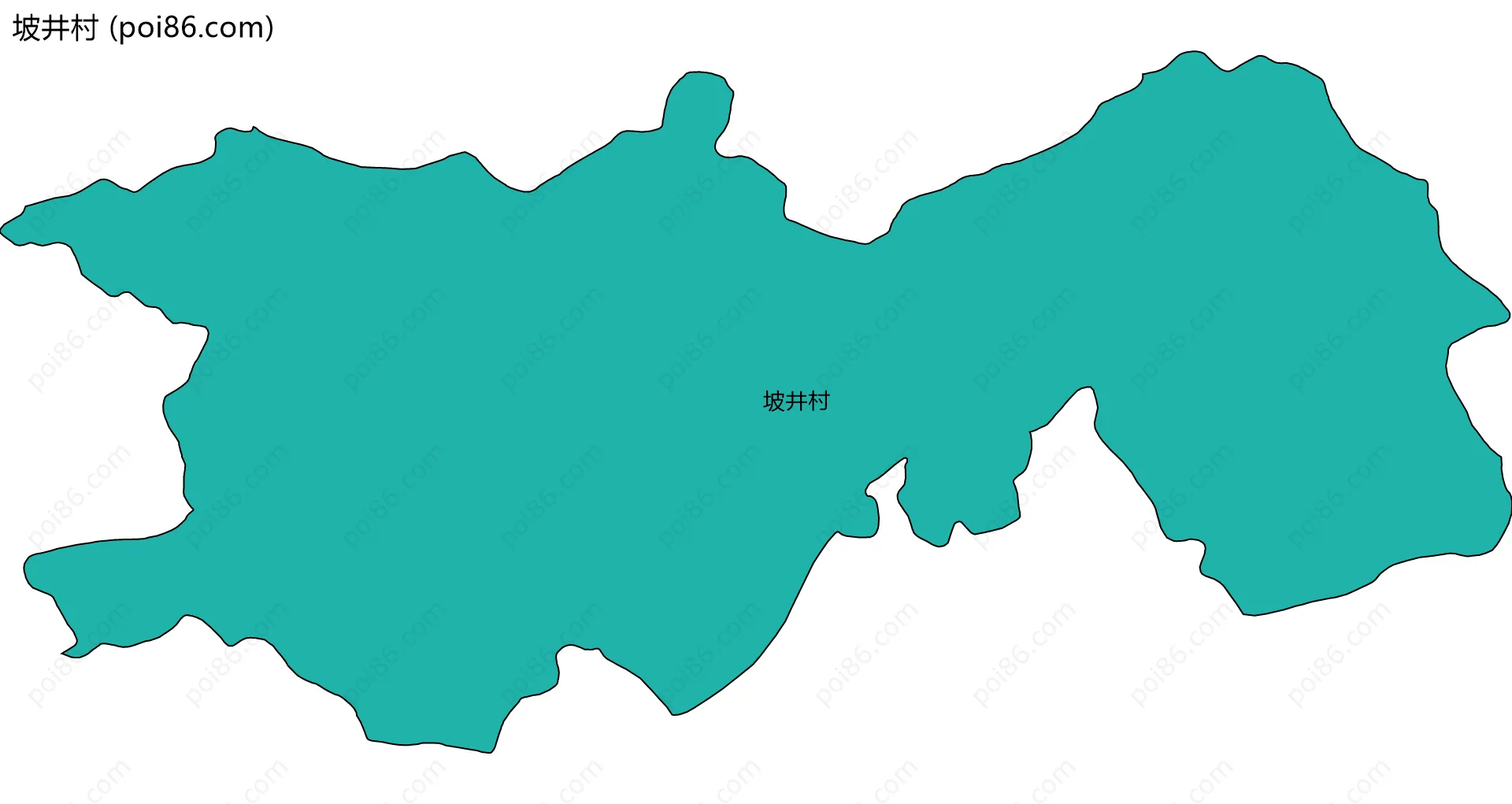 坡井村边界地图
