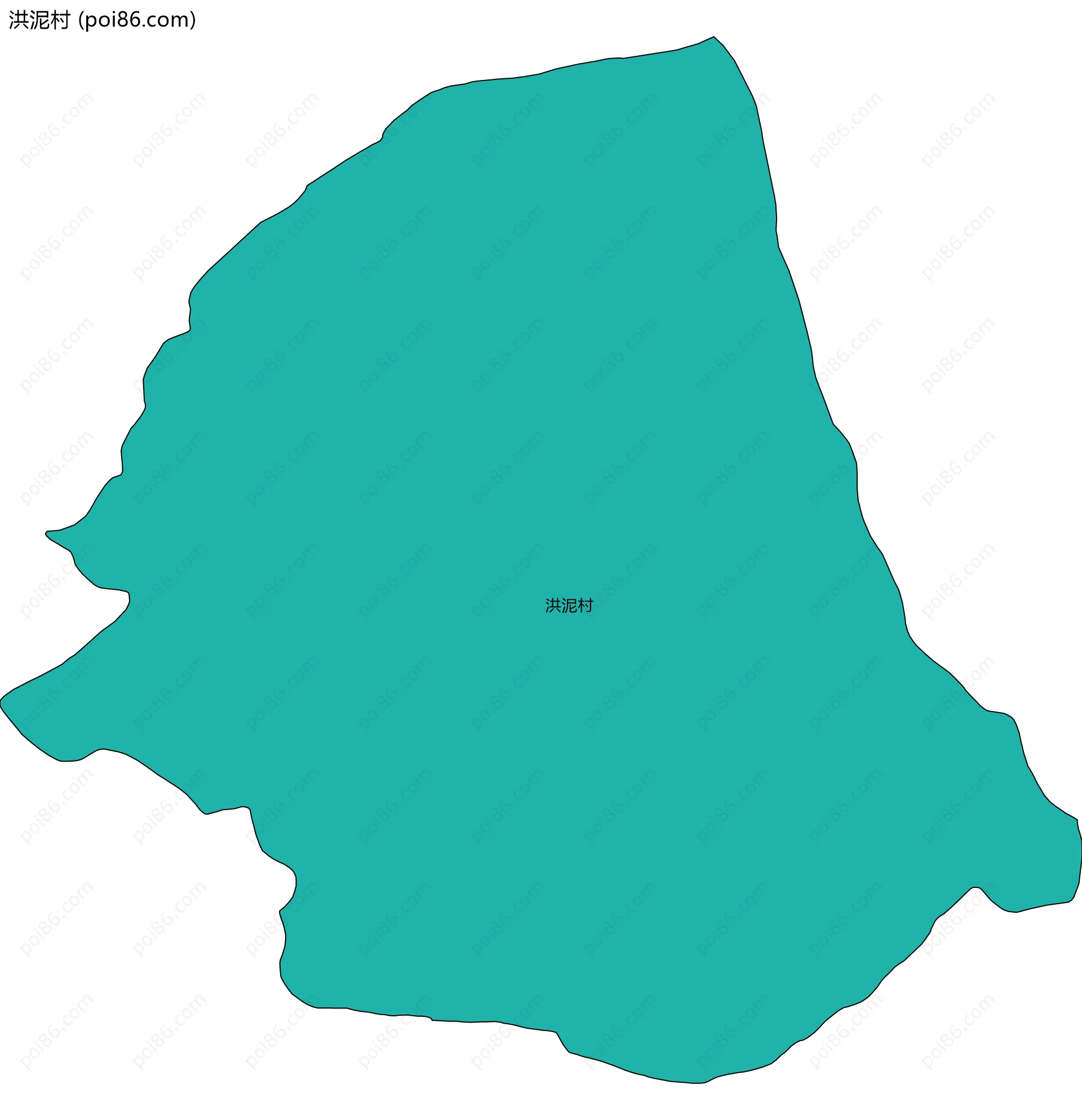 洪泥村边界地图