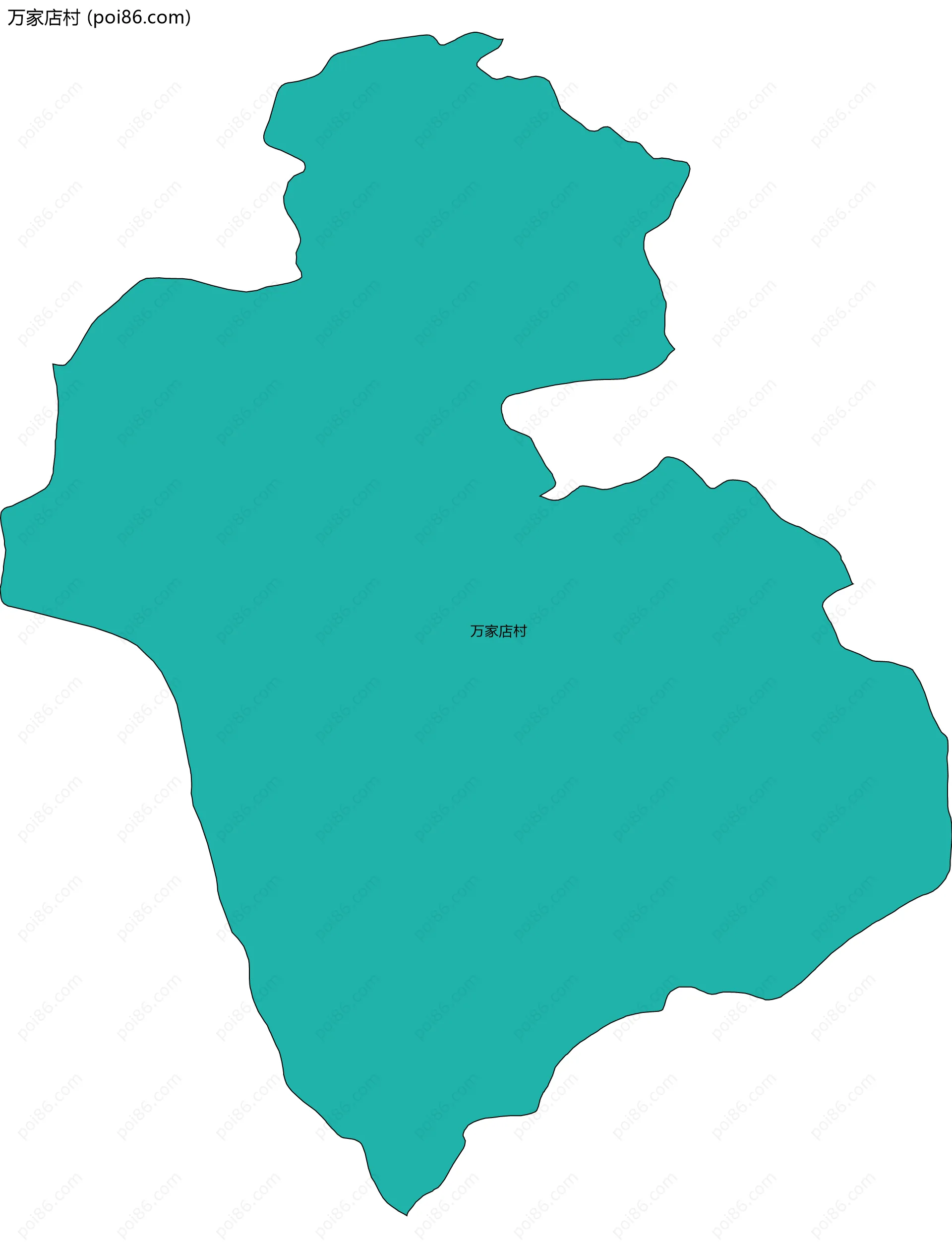 万家店村边界地图