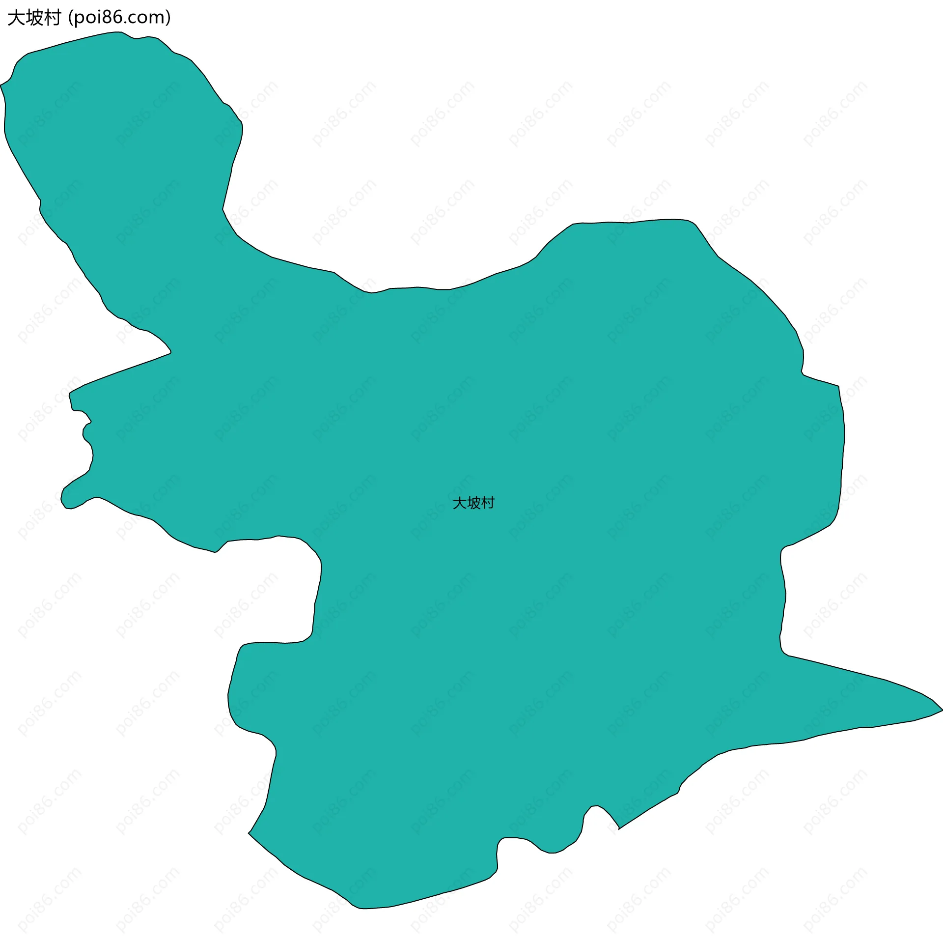 大坡村边界地图