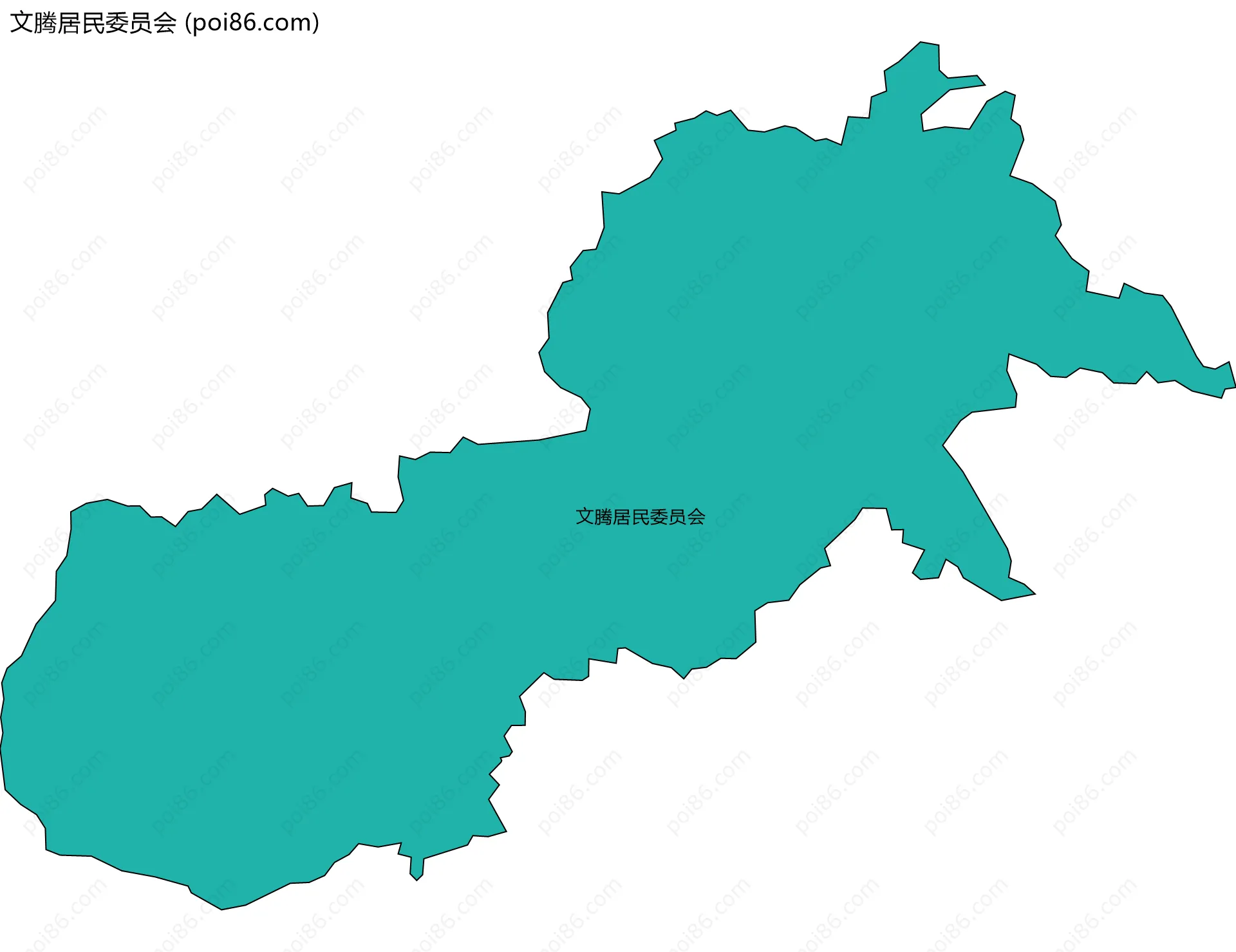 文腾居民委员会边界地图