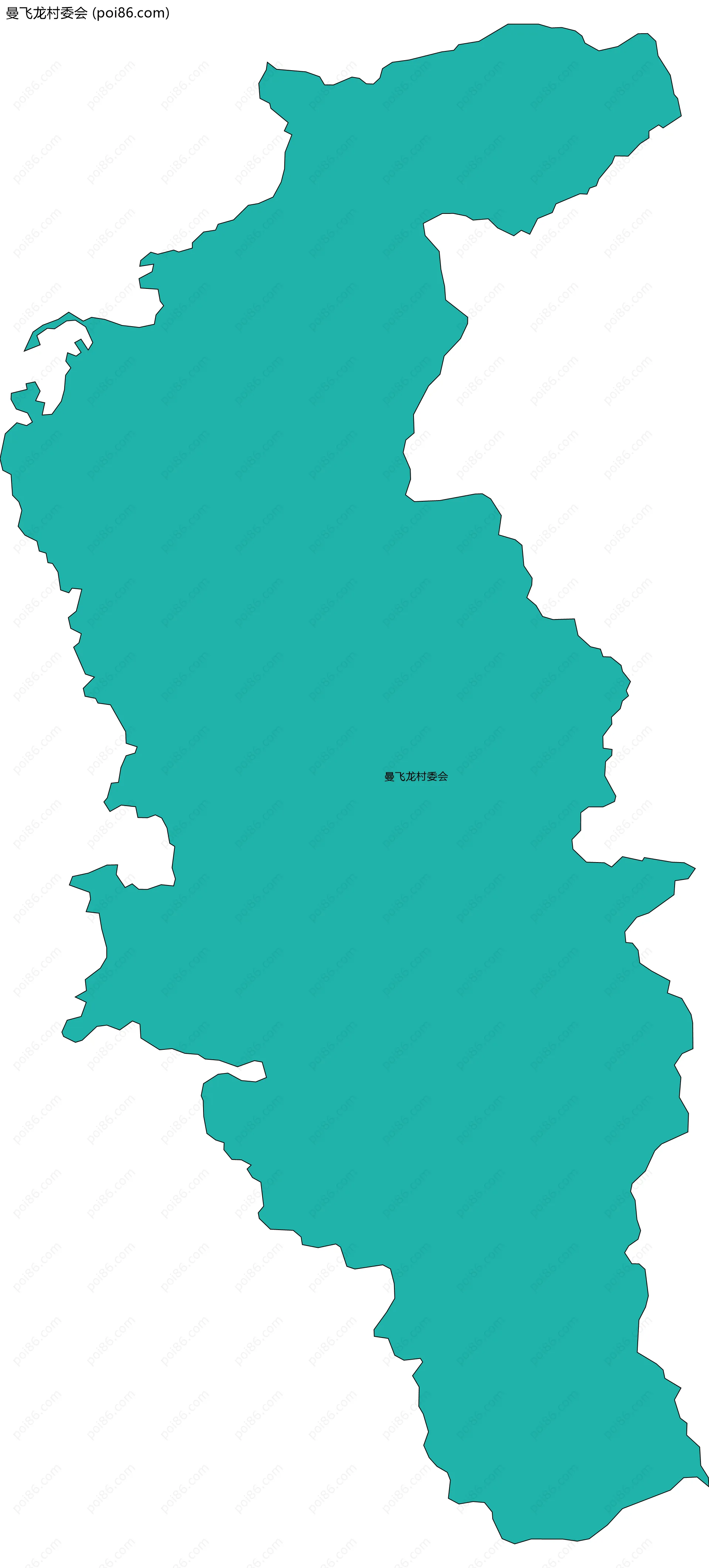 曼飞龙村委会边界地图