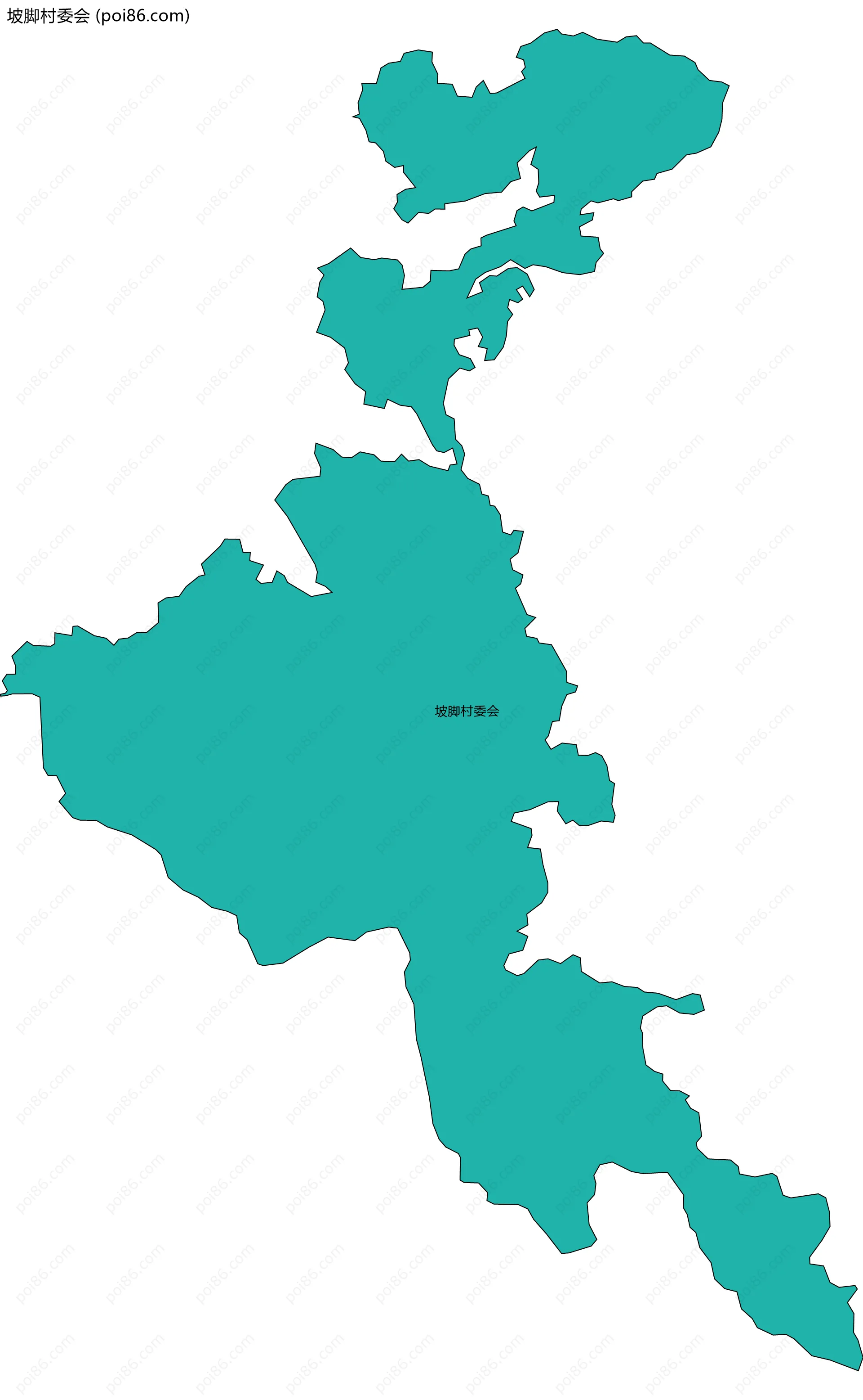 坡脚村委会边界地图