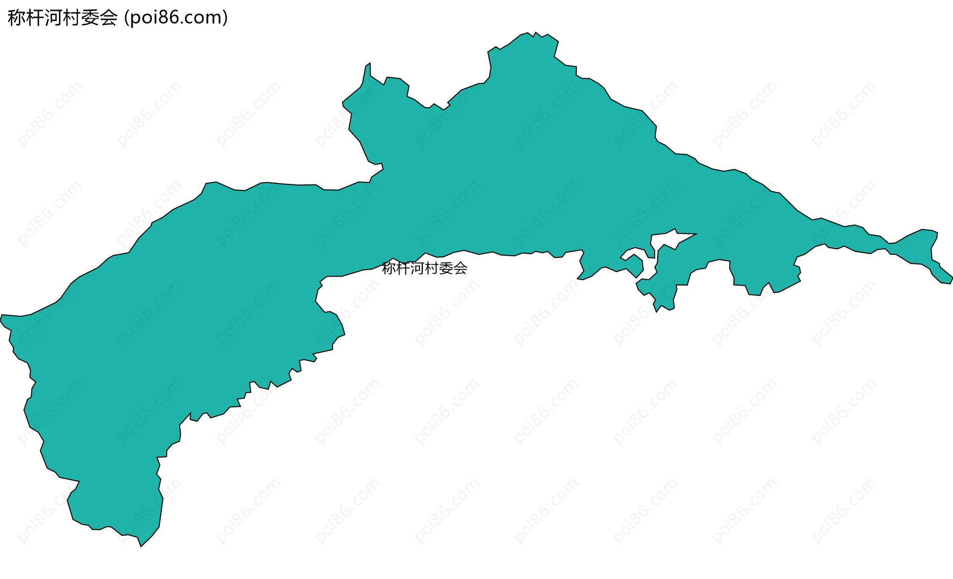 称杆河村委会边界地图