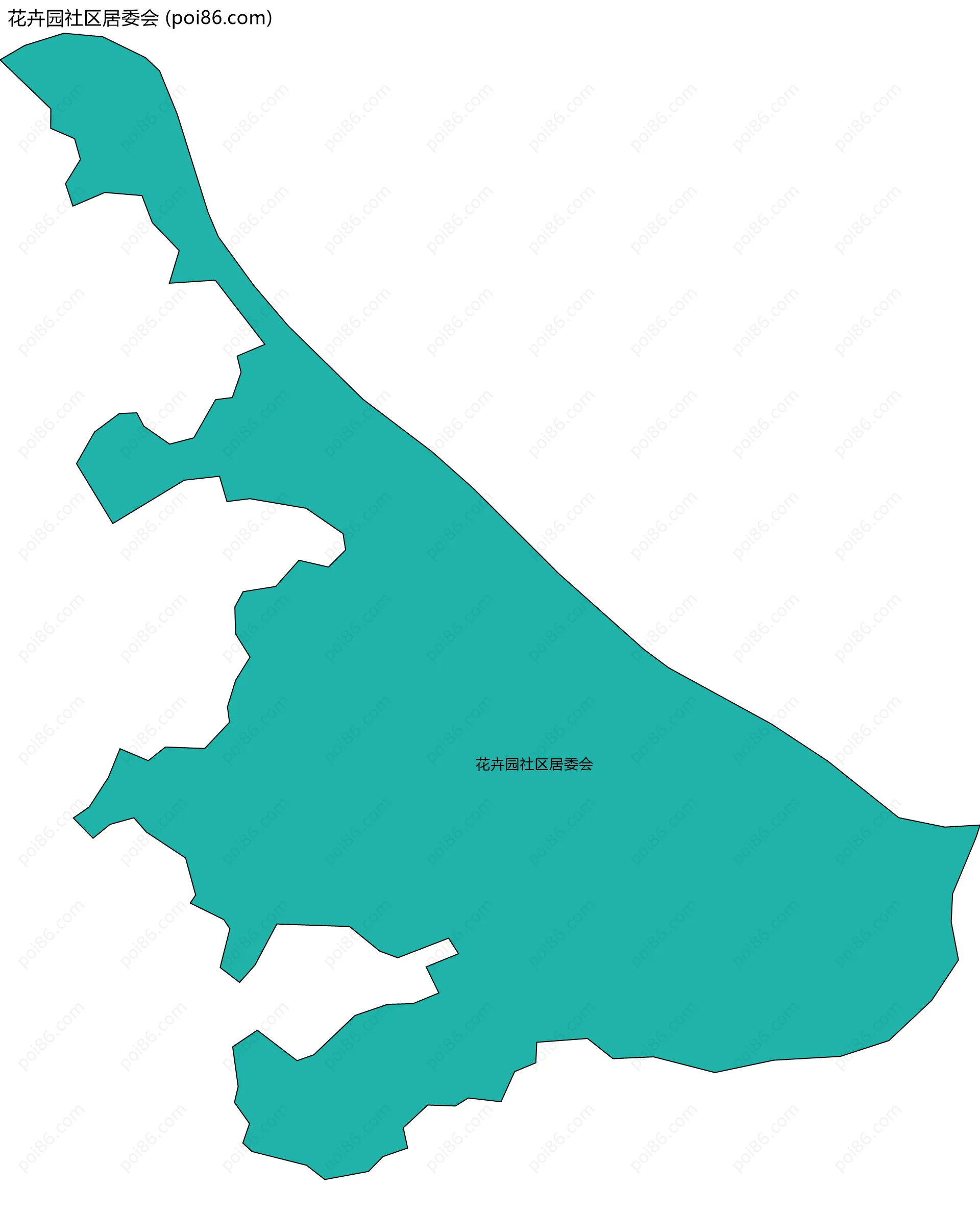 花卉园社区居委会边界地图