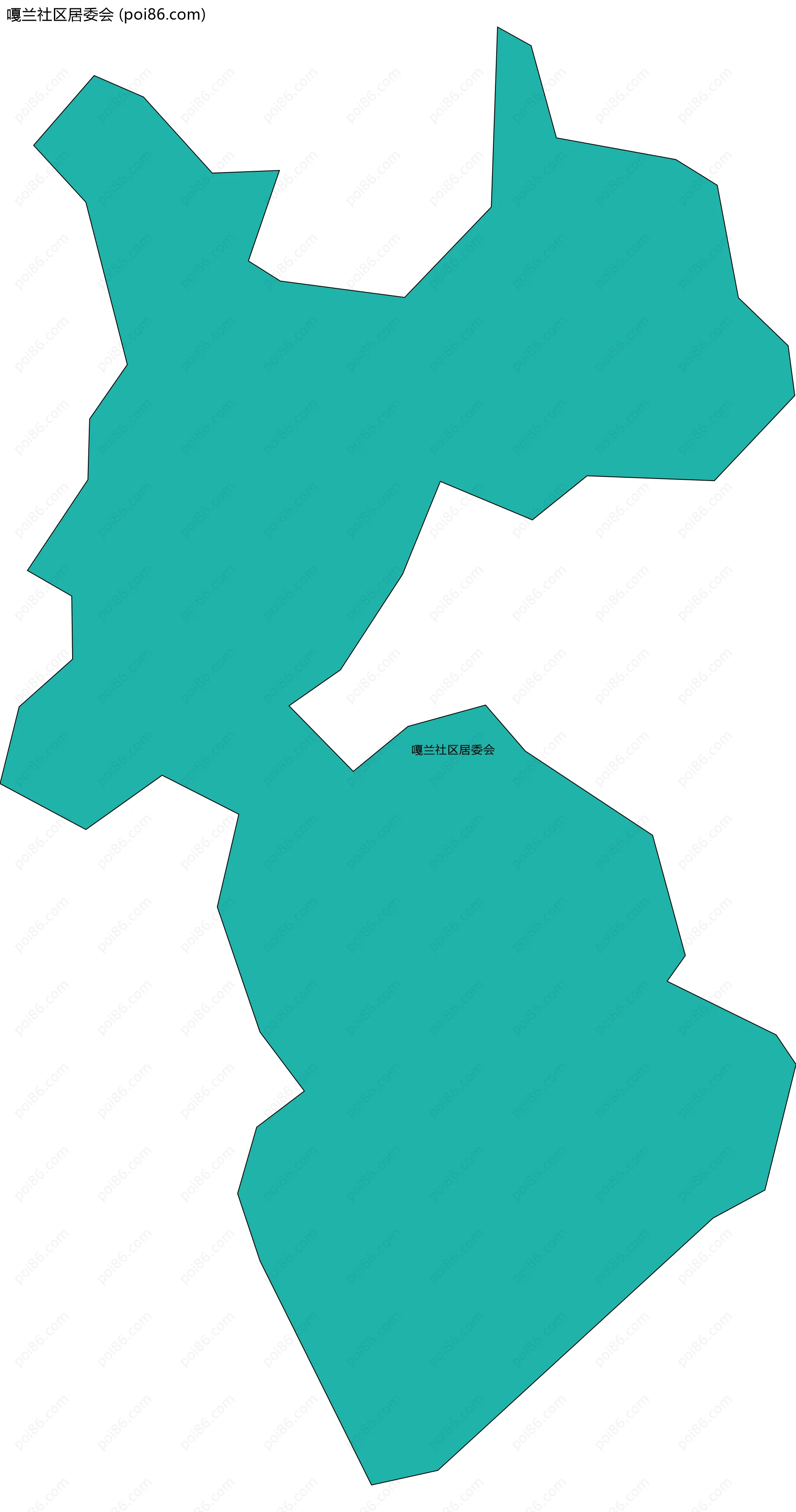 嘎兰社区居委会边界地图