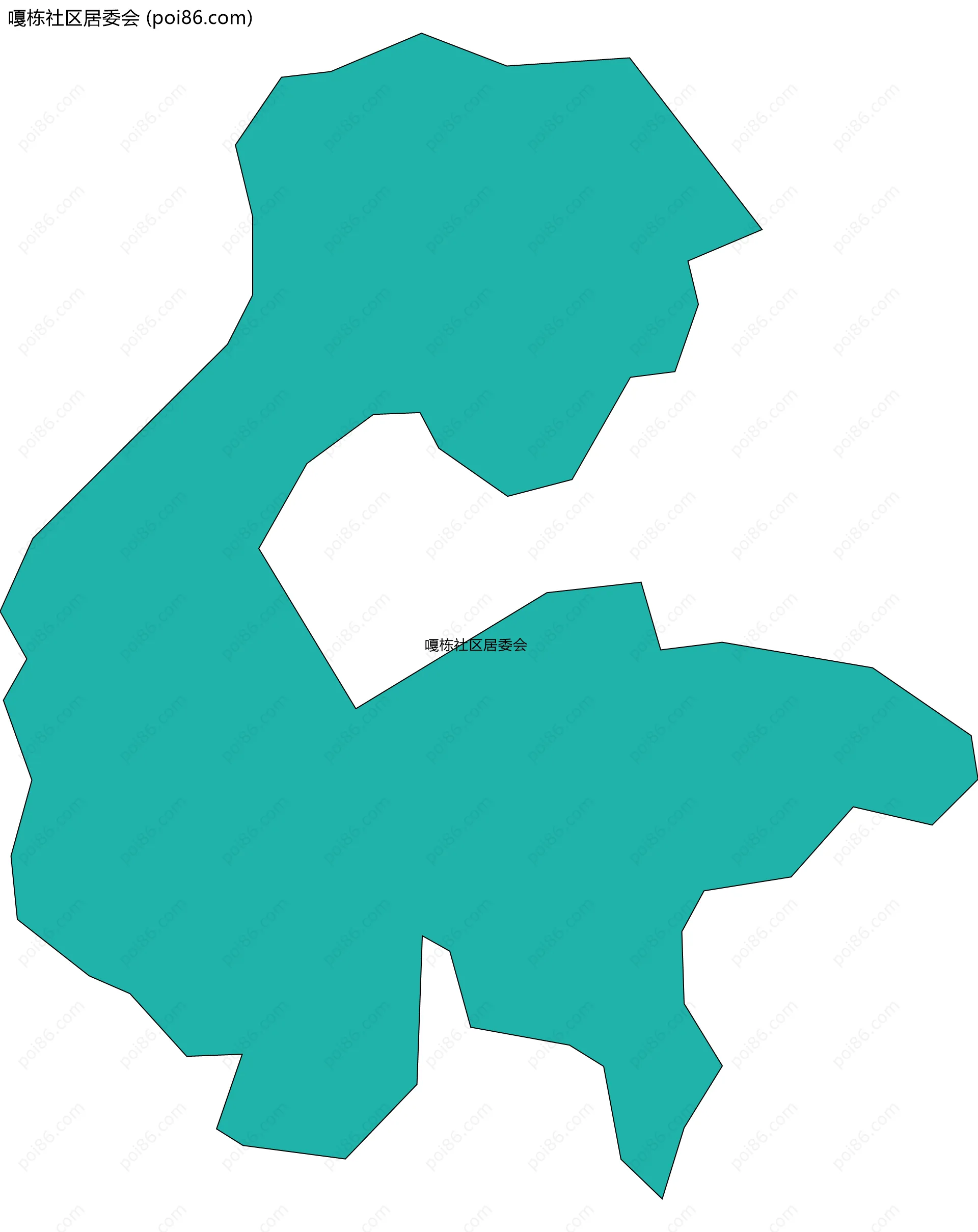 嘎栋社区居委会边界地图