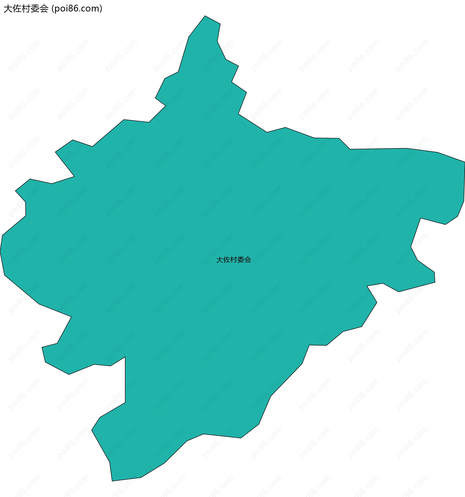 大佐村委会边界地图