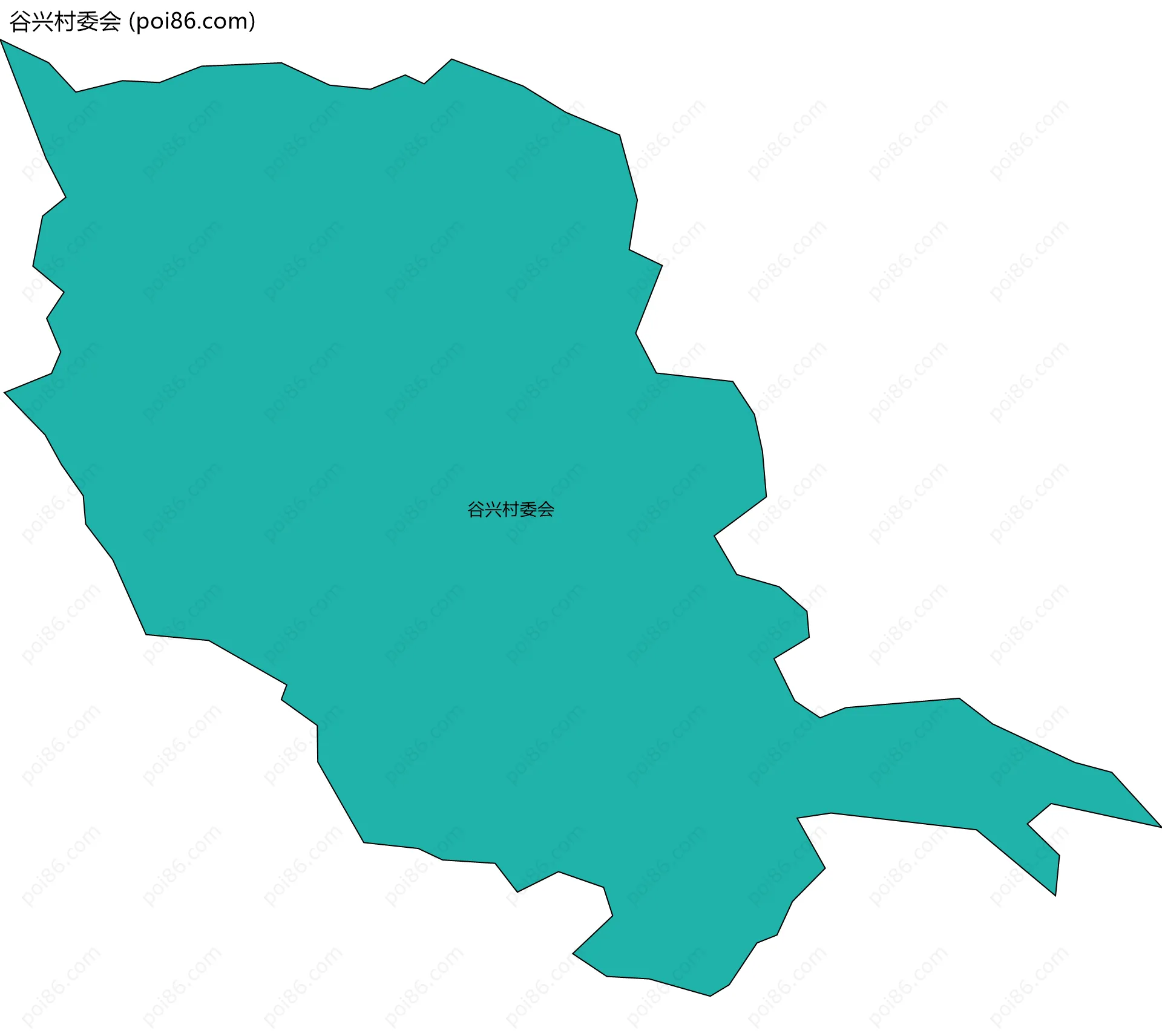 谷兴村委会边界地图