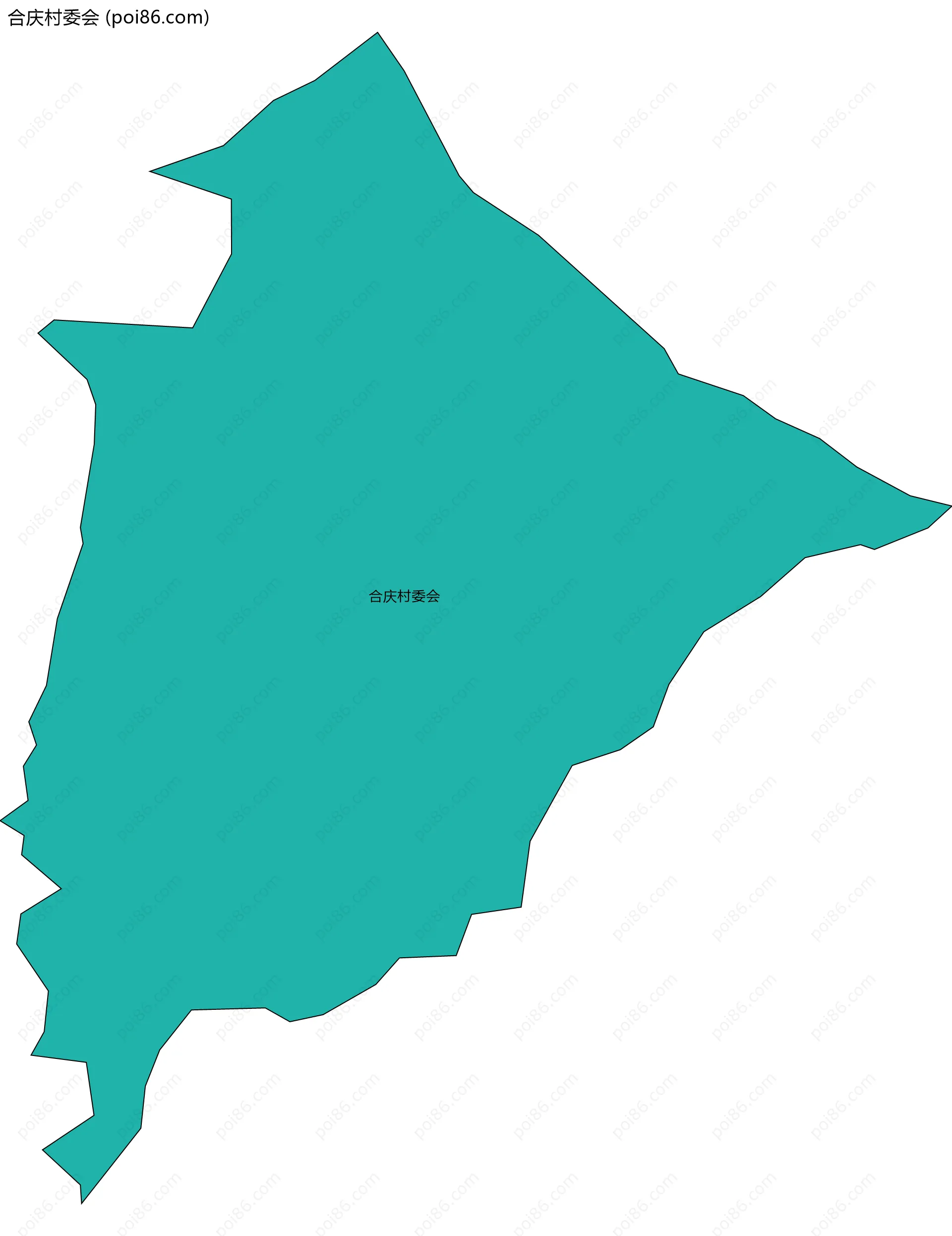 合庆村委会边界地图