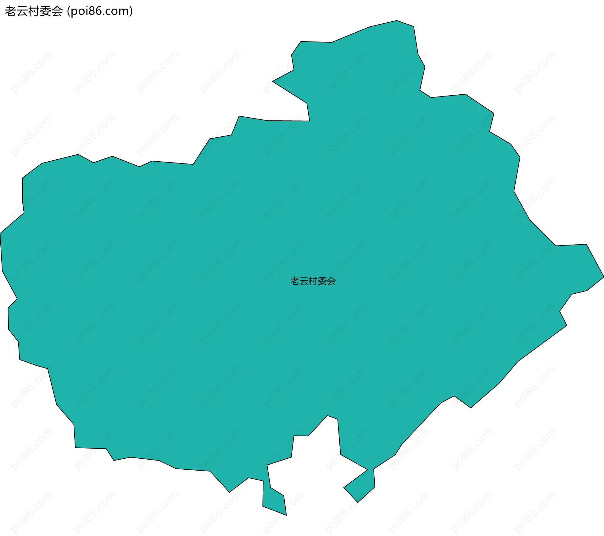 老云村委会边界地图
