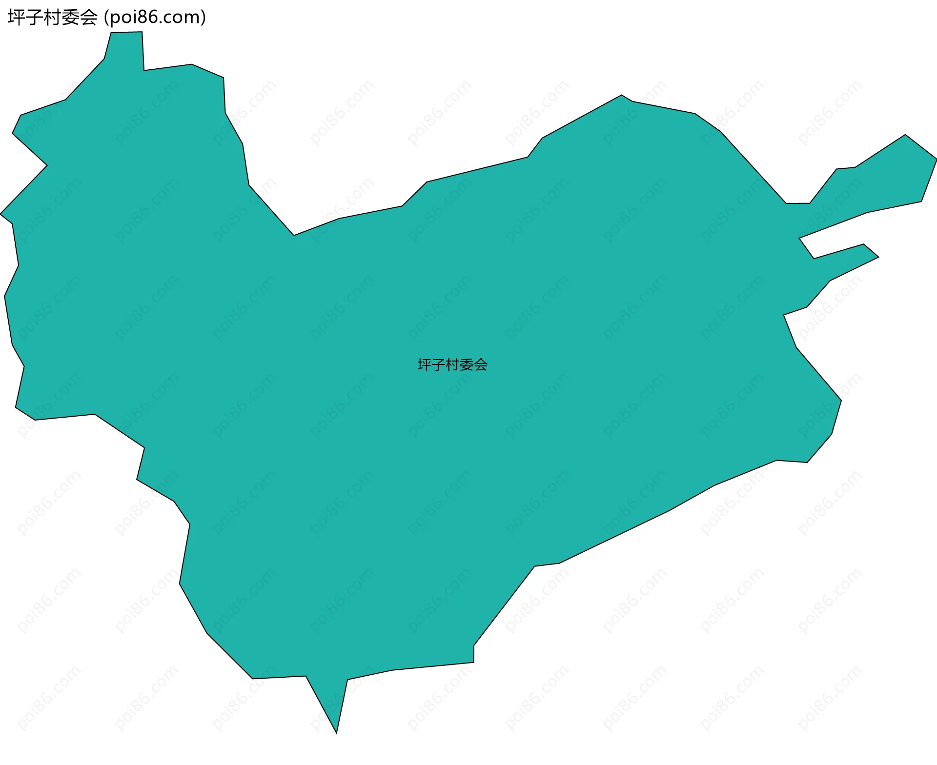 坪子村委会边界地图