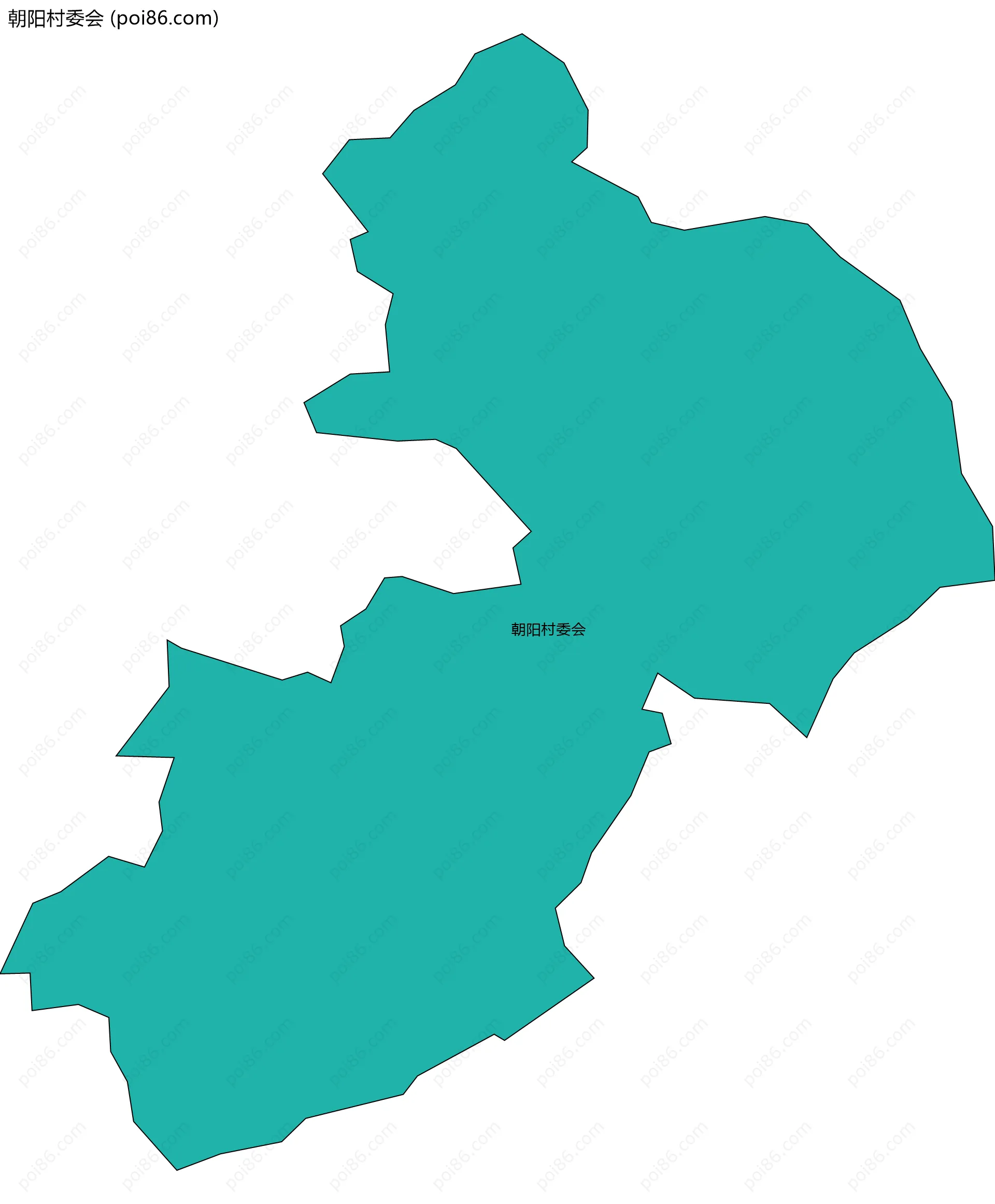 朝阳村委会边界地图