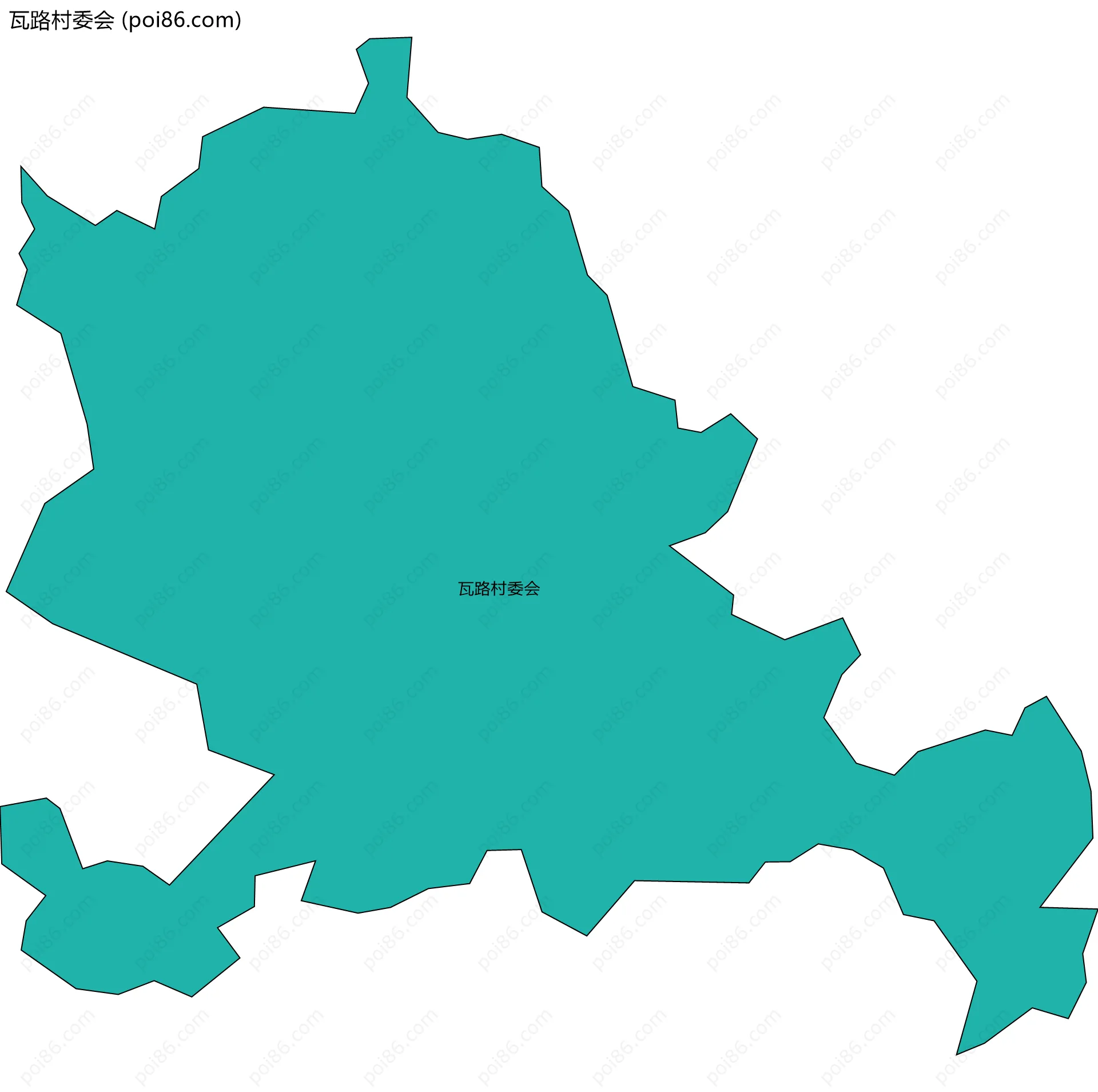 瓦路村委会边界地图