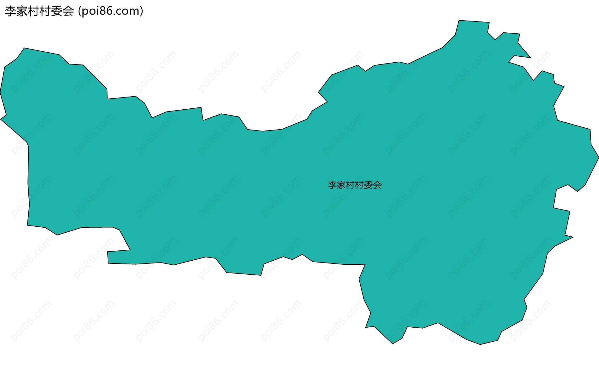 李家村村委会边界地图